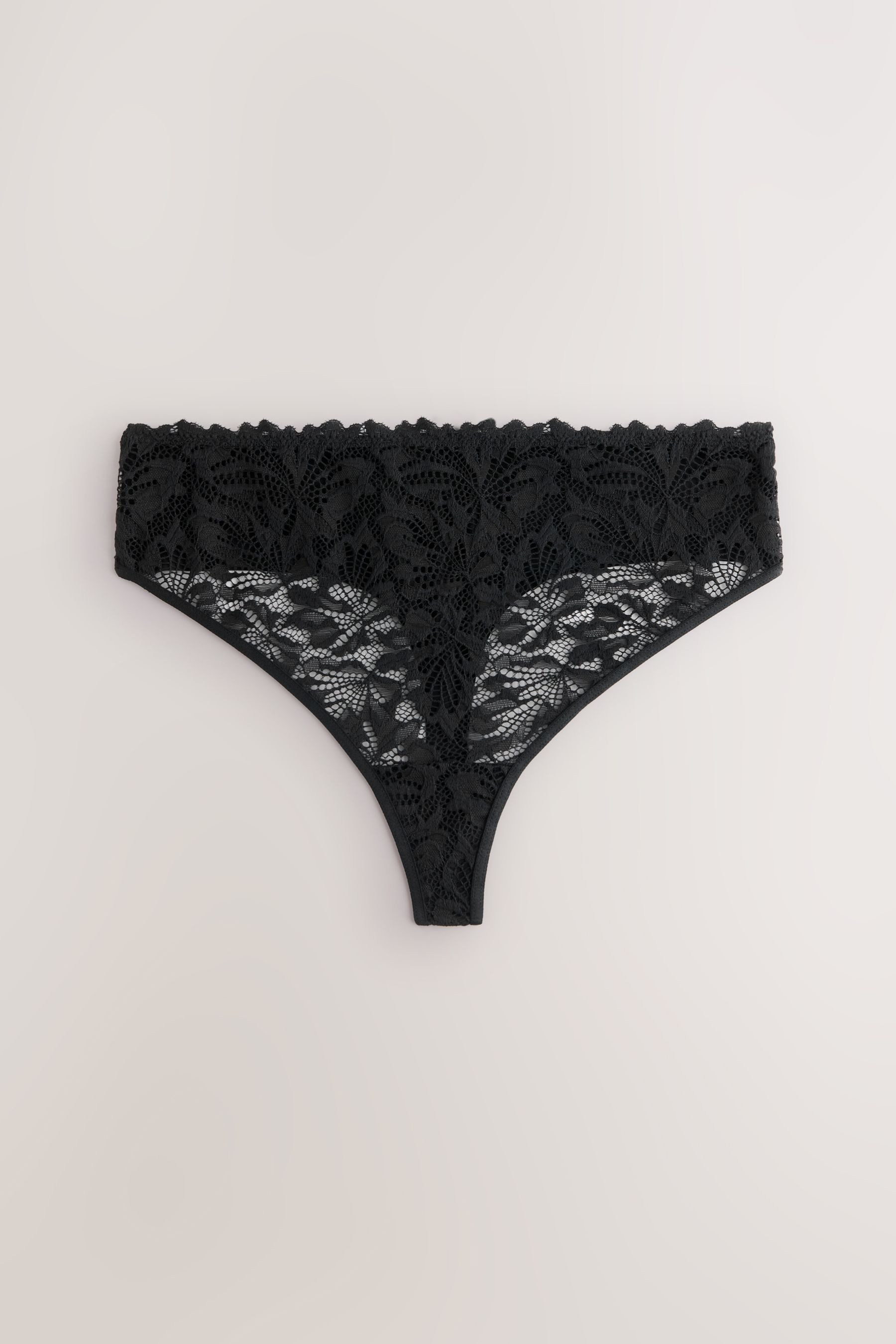 Next High-Waist-String 3er-Pack Nahtfreie Hochbund-Slips, Spitze, Tanga (3-St)