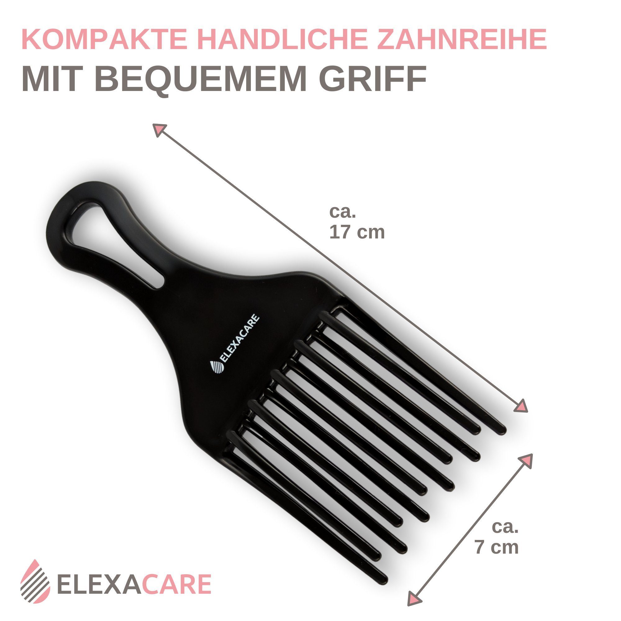 ELEXACARE Haarkamm Finger-Styler, (1 tlg), unempfindlich gegen Nässe