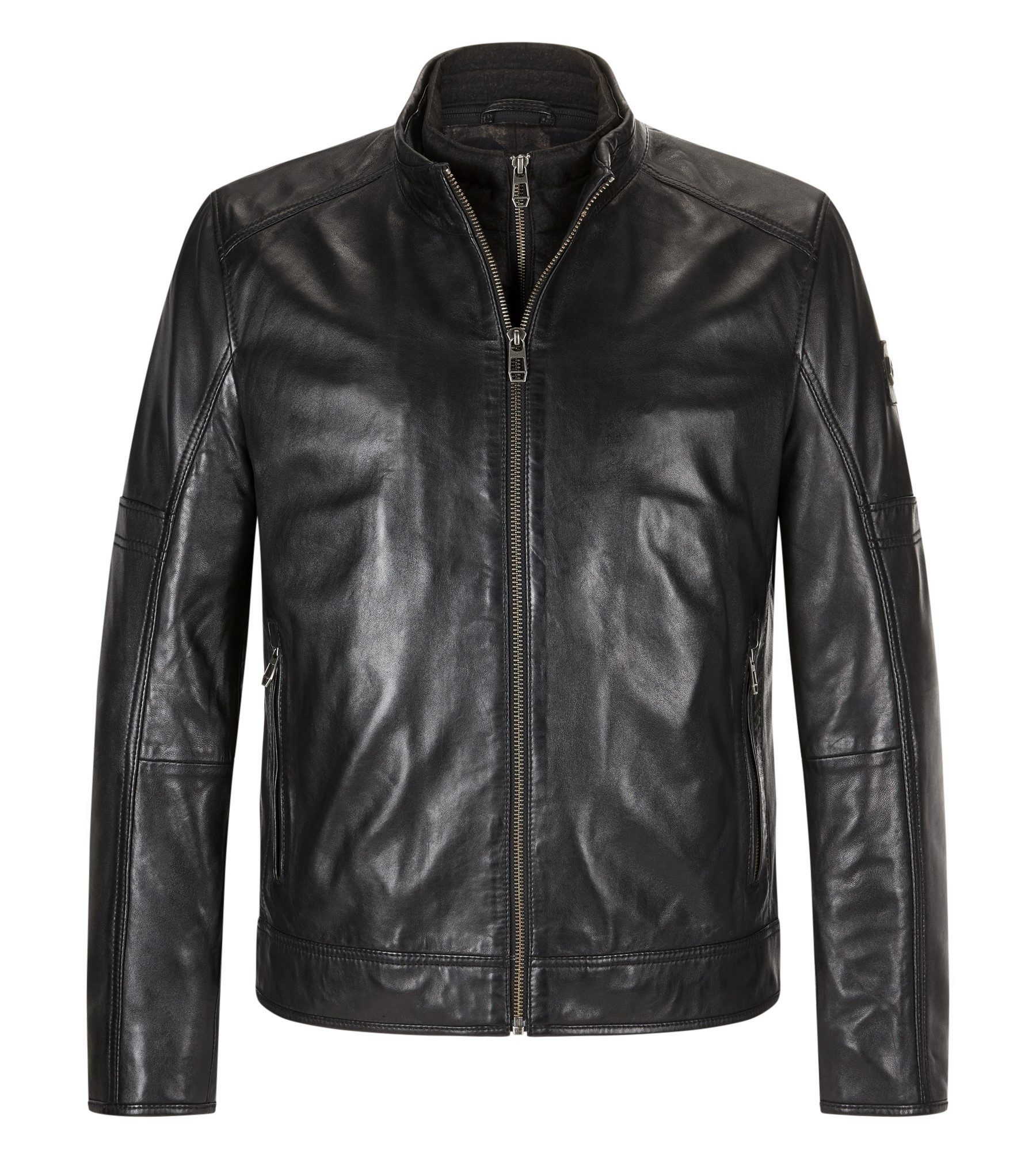 Milestone Lederjacke MSBender aus Lammleder mit abnehmbarem Windschutz günstig online kaufen