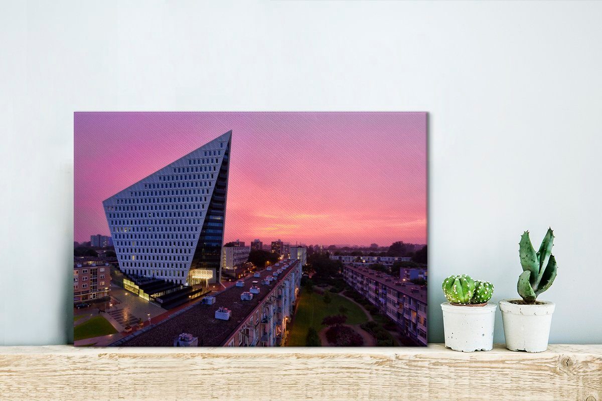 OneMillionCanvasses® Leinwandbild Den Haag - (1 Skyline, cm Leinwandbilder, Wandbild Wanddeko, St), 30x20 Aufhängefertig