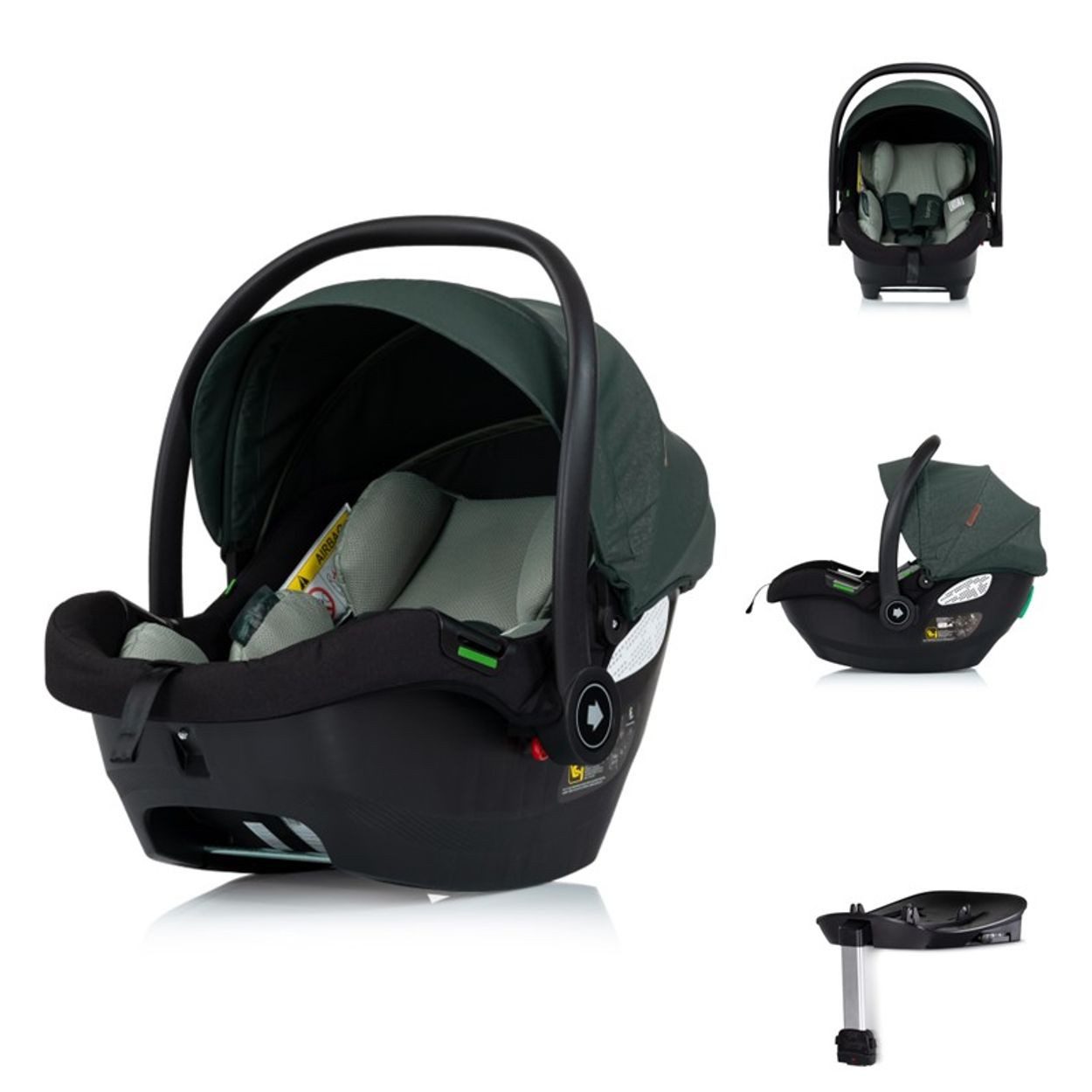 Chipolino Babyschale Set Babyschale Isofix-Station, ab: 0, bis: 1.25, Duo Smart i-Size verstellbare Kopfstütze