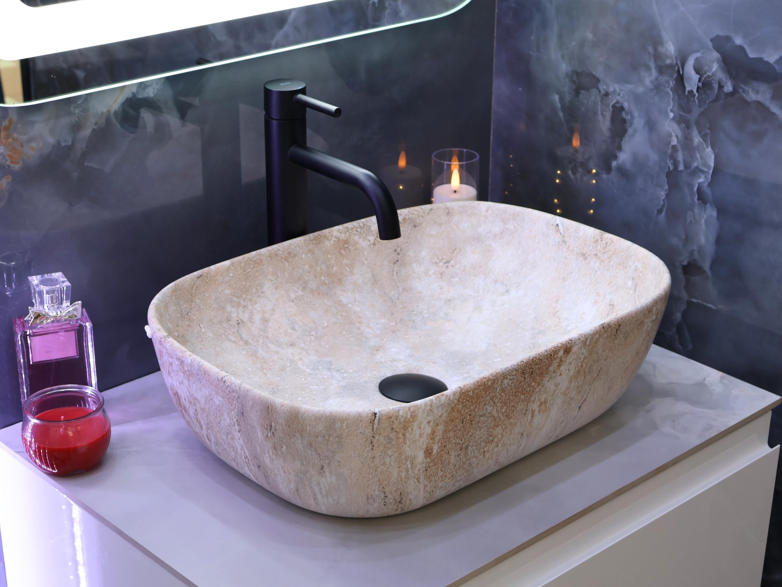 GTM Design Aufsatzwaschbecken BELINDA Modern Waschbeckenm Oval günstig online kaufen