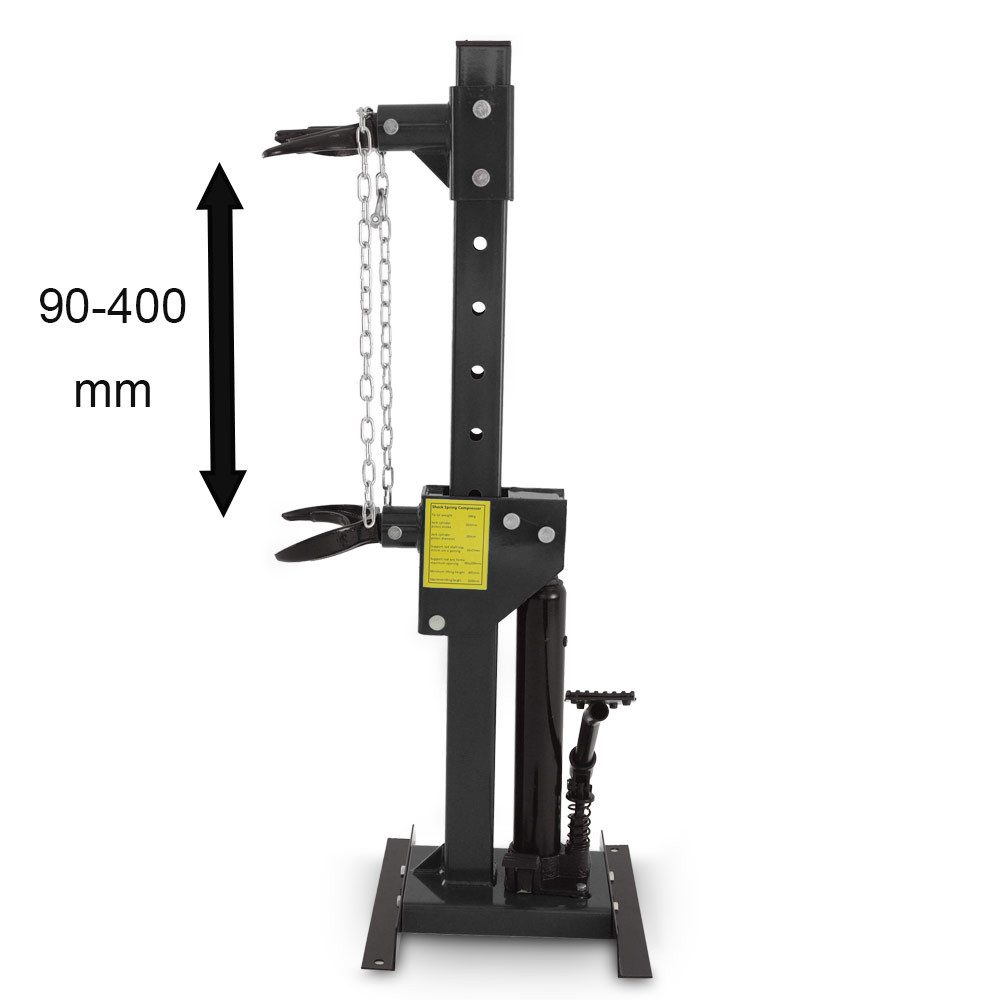 Bituxx Demontagewerkzeug Federbeinspanner Hydraulisch 3T Schwarz, B: 35 cm, L: 34 cm, (5-tlg., MS-19530) – Bild 3 von 5