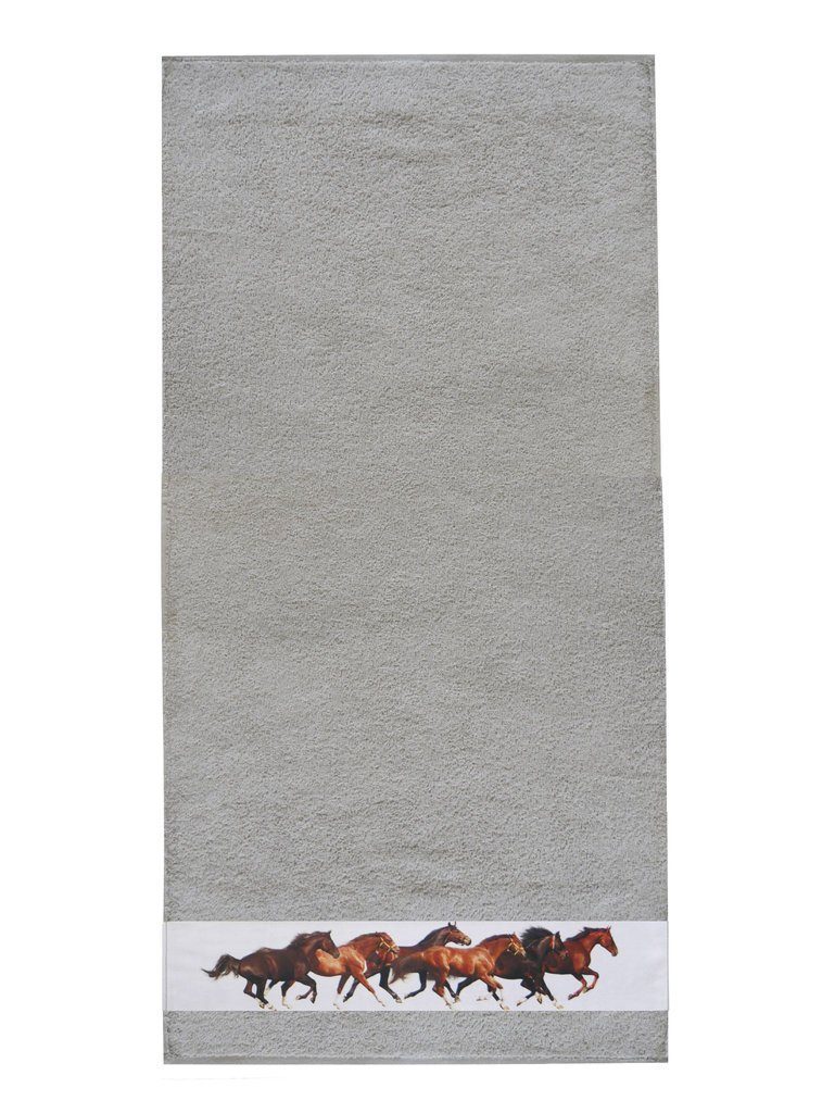 Handtuch, mit mit Frottierserie framsohn Duschtuch, Tan frottier Tiermotiven, Oxford - Handtuch framsohn Transferdruck (1-St) Gästetuch