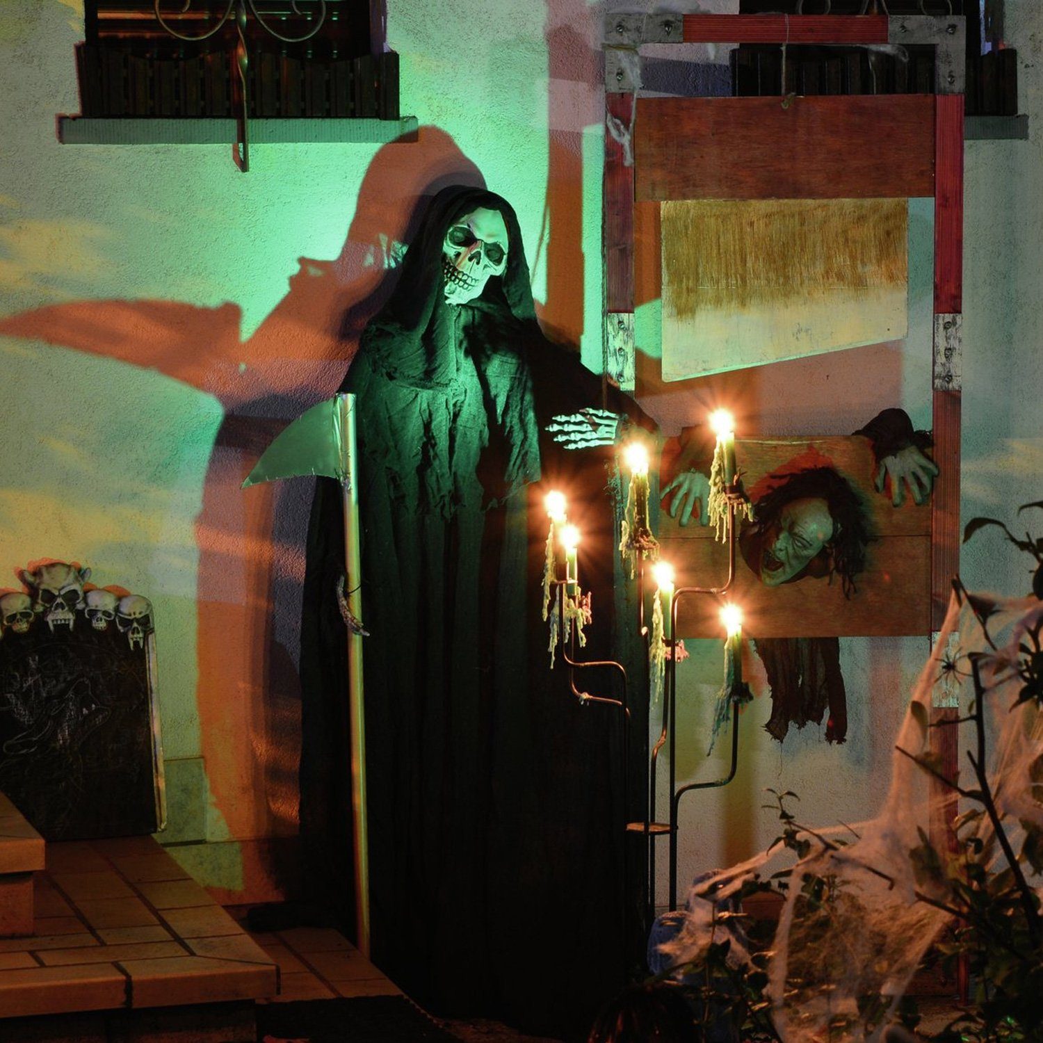 SATISFIRE Dekofigur Halloween Figur Skelett DER TOD formbar H: 160cm Grusel günstig online kaufen