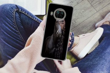 MuchoWow Handyhülle Pferde - Friesisch - Mähne - Schwarz - Tiere, Phone Case, Handyhülle Xiaomi Mi 10T Lite, Silikon, Schutzhülle