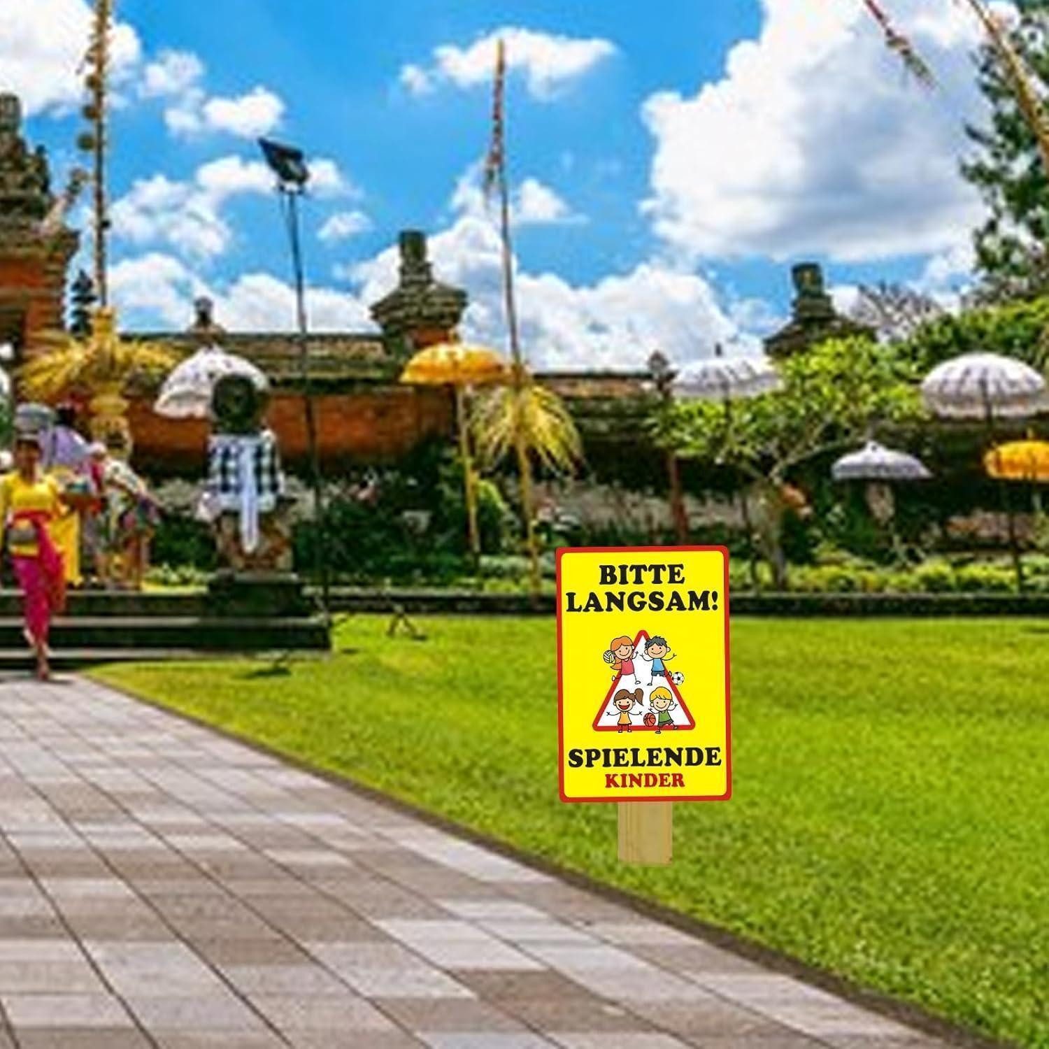 LuxusKollektion Warnschild Warnschild Kinderspielplatz Vorsicht BITTE LANGSAM SPIELENDE KINDER, (1 St) – Bild 4 von 5