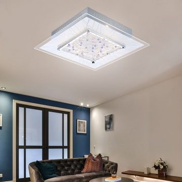 etc-shop LED Deckenleuchte, Leuchtmittel nicht inklusive, Deckenleuchte Wohnzimmerlampe Kristallleuchte Küche Deckenlampe