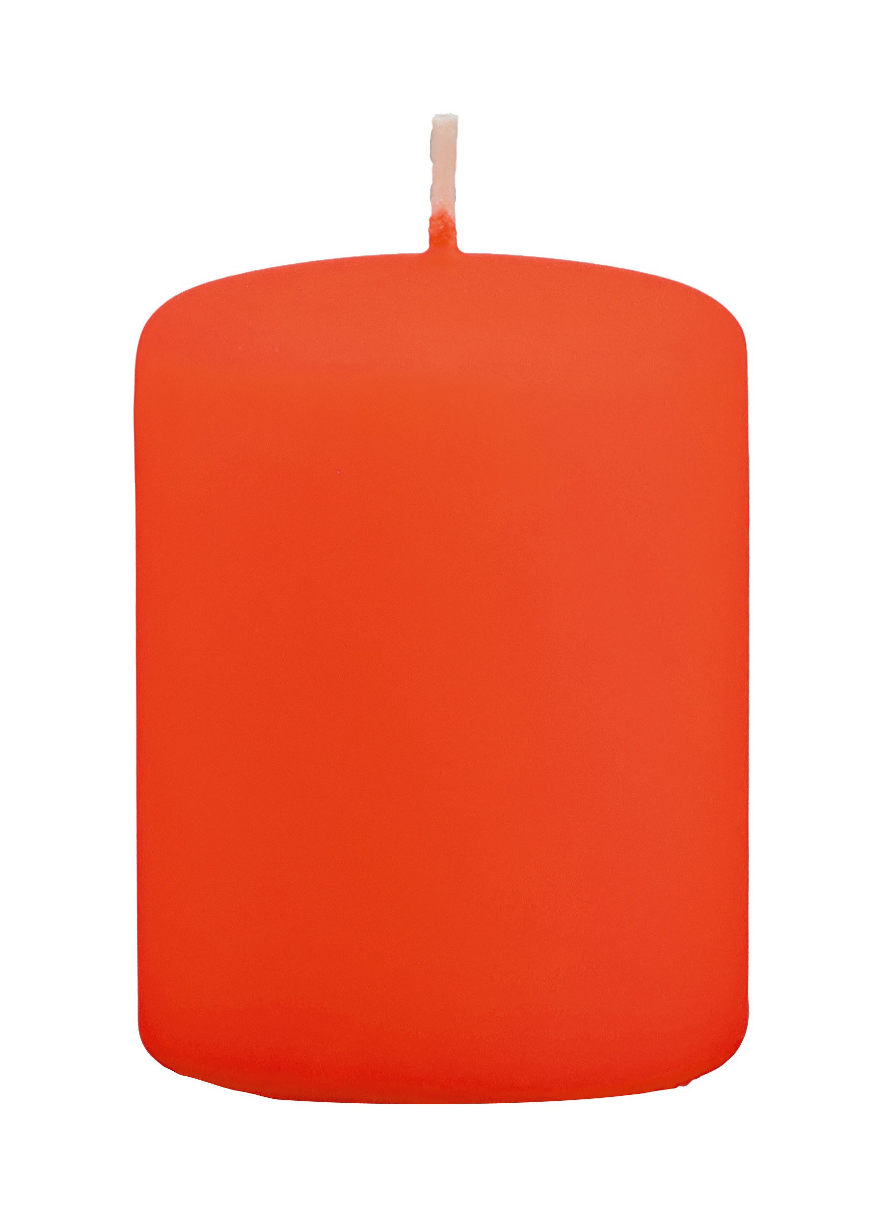 Kopschitz Kerzen Stumpenkerze Stumpenkerzen Samt-Lack Inka Orange 4er Set