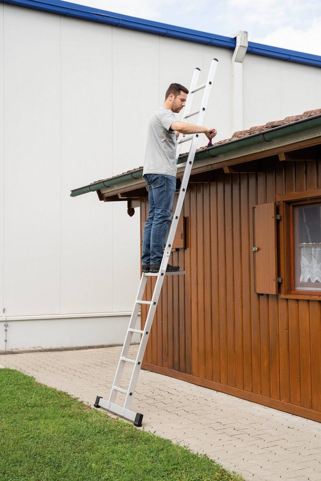 Thumbnail - PROREGAL® Anlegeleiter Sprossen-Anlegeleiter 350 mm breit mit Standard-Traverse