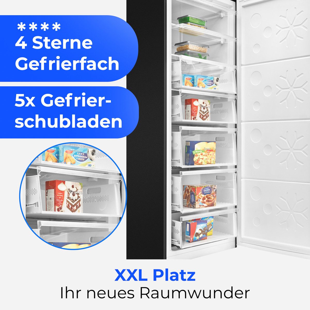 BOMANN Gefrierschrank GSVS 7365, 185.5 cm hoch, 71 cm breit, Gefrierschrank, 2in1 - auf kühlen umstellbar