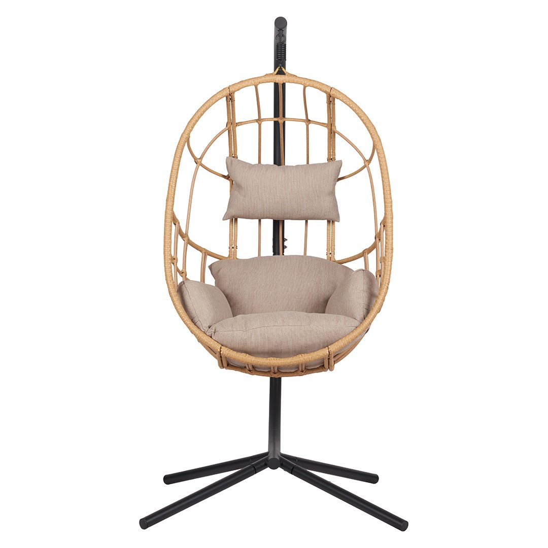 Schou Hängesessel Jerry Hängesessel mit Kissen schwarz, natur.