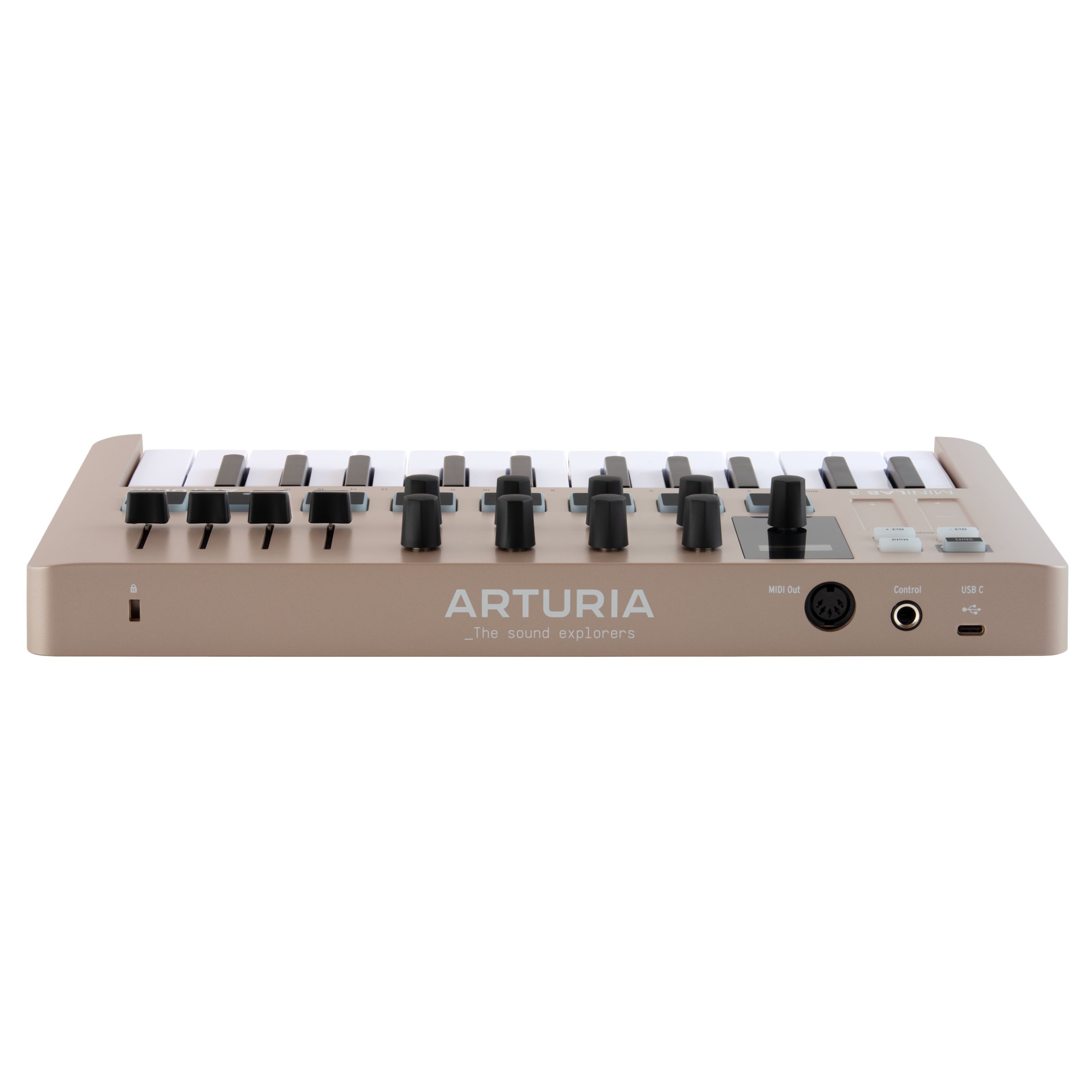Arturia Masterkeyboard (Masterkeyboards, MIDI-Keyboard 25), MiniLab 3 Champagne - Midi Keyboard