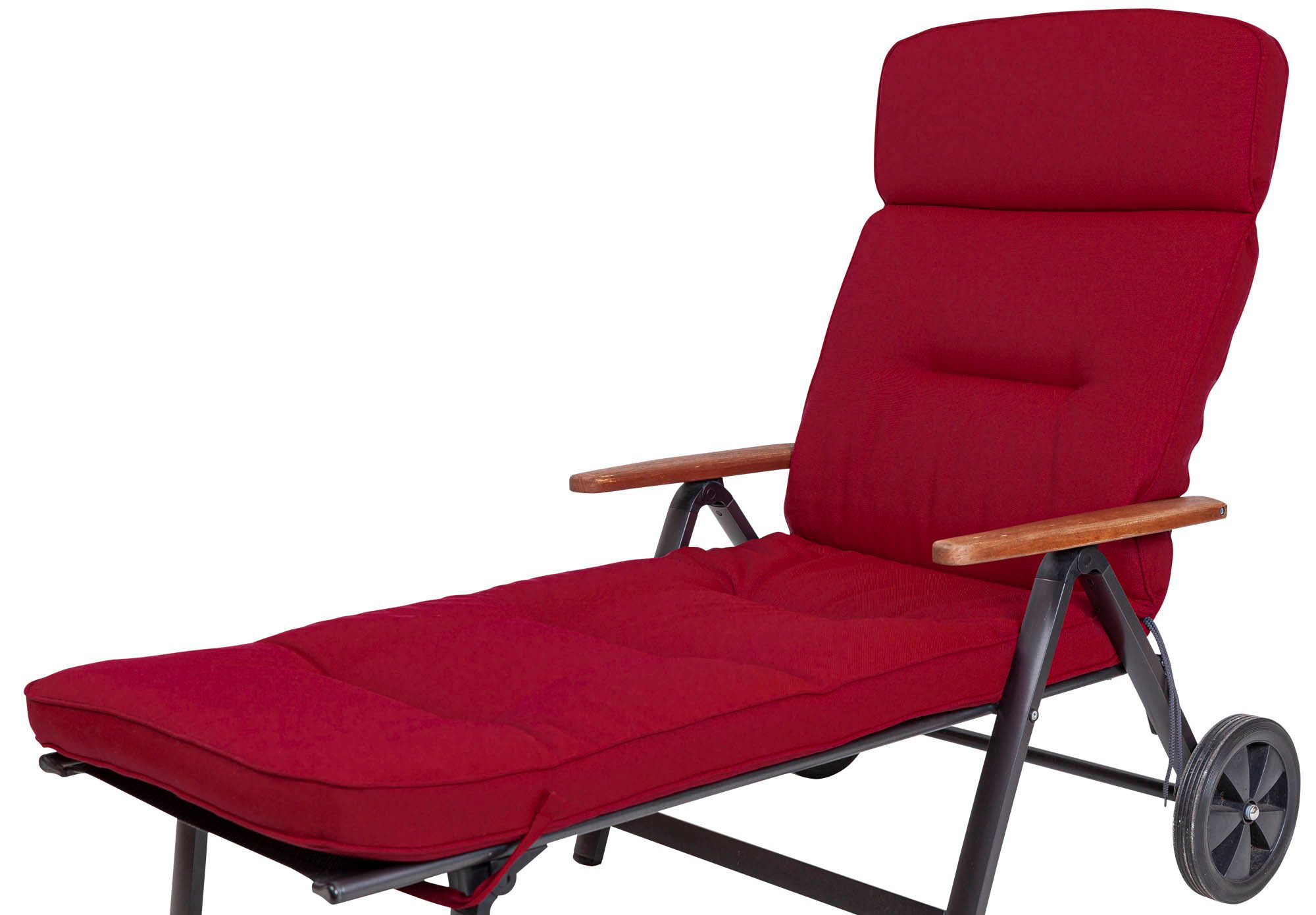 KETTtex Liegenauflage Rollliege Alicante 2313 extrabreit rot 200x65x9cm wasserabweisend, (1 St)