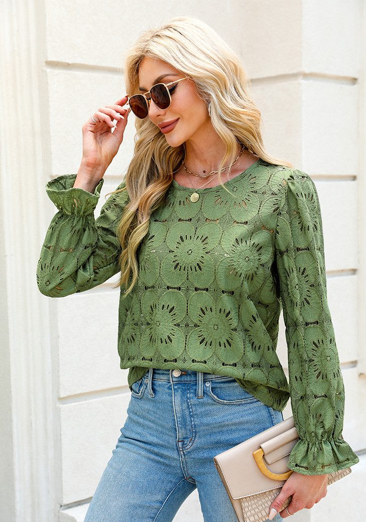 Cupshe Blusentop Romantisches Strick Top aus Spitze