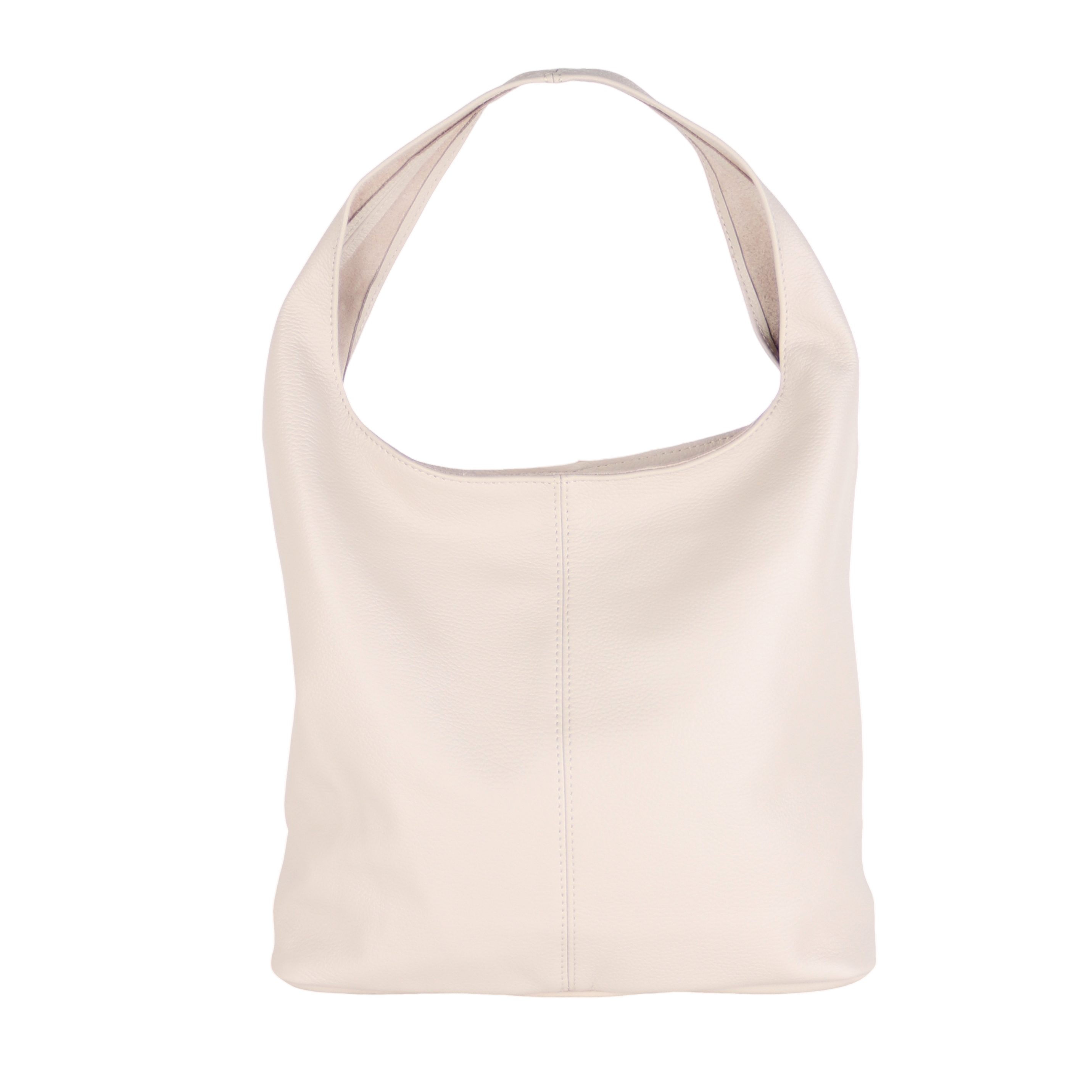 MIRROSI Beuteltasche Damen aus Echtleder, Made in Italy, Shopper Tasche (ca.33x32x16cm)