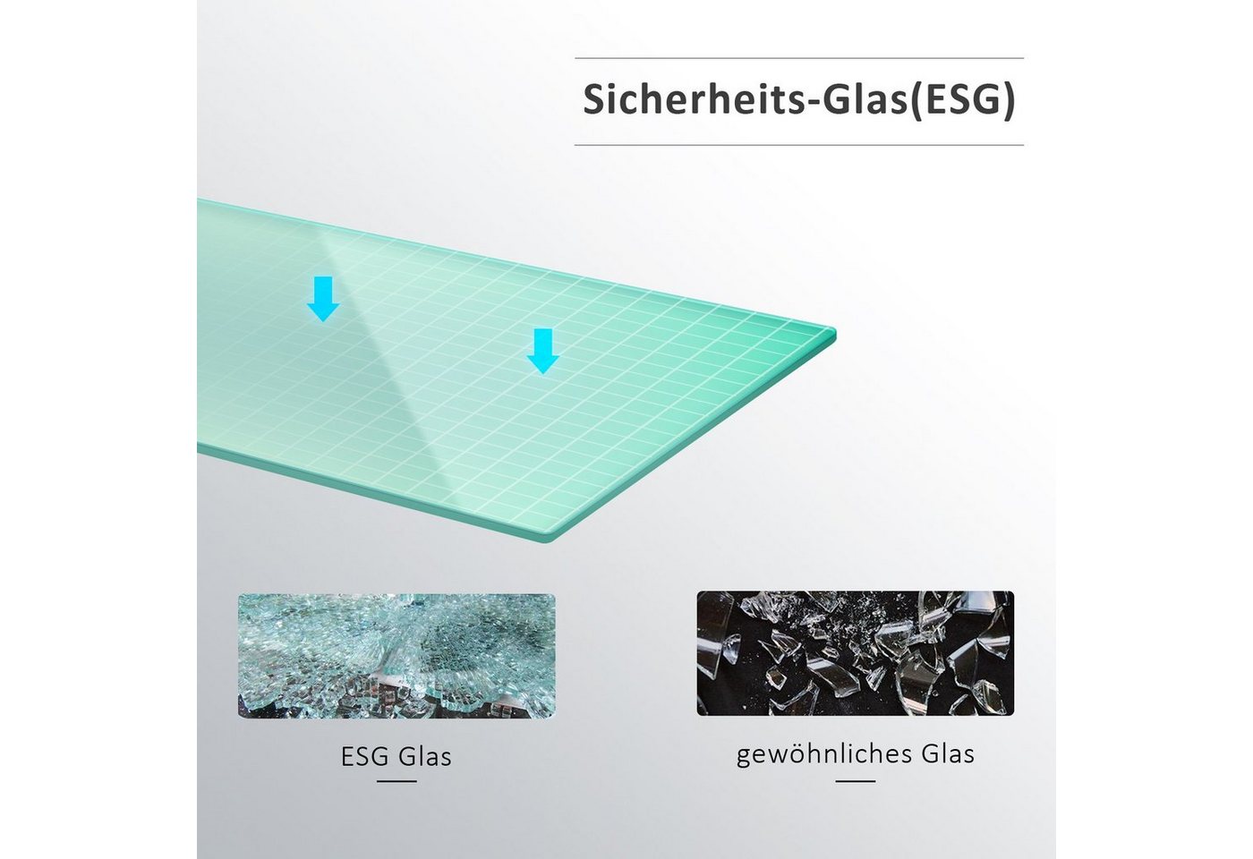 Thumbnail - SONNI Dusch-Schiebetür Nischendusche Duschtür Sicherheitsglas ESG Dusche 185cm, 100x185 cm