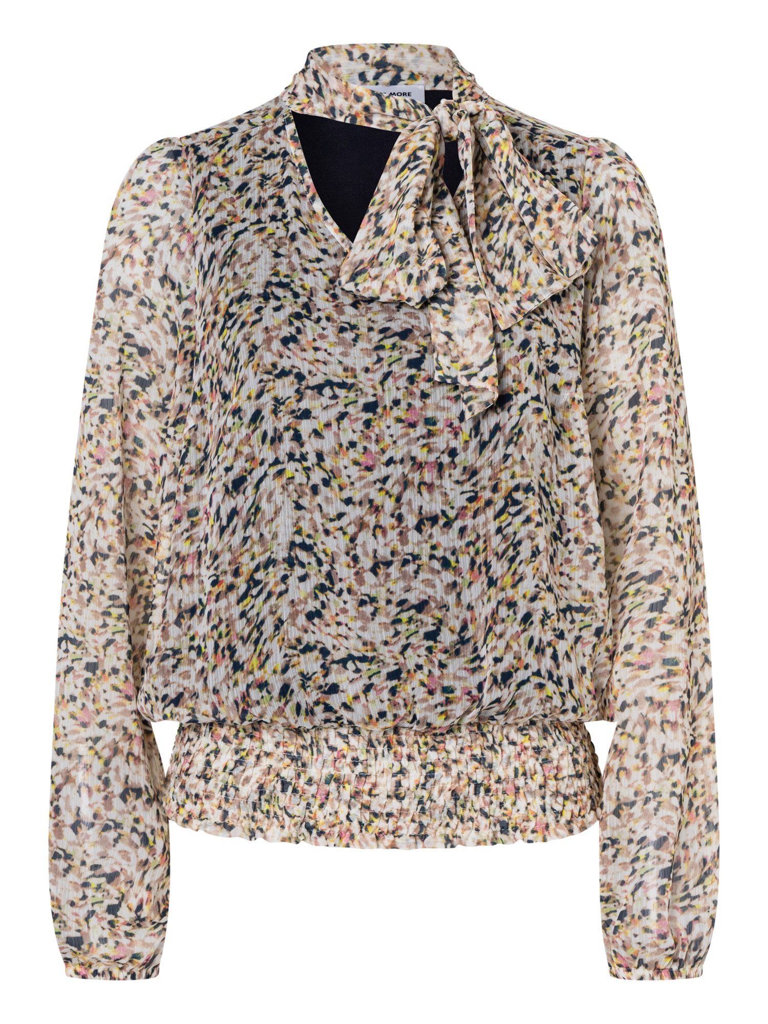 MORE&MORE Klassische Bluse bedruckte Chiffonbluse mit Schluppe günstig online kaufen