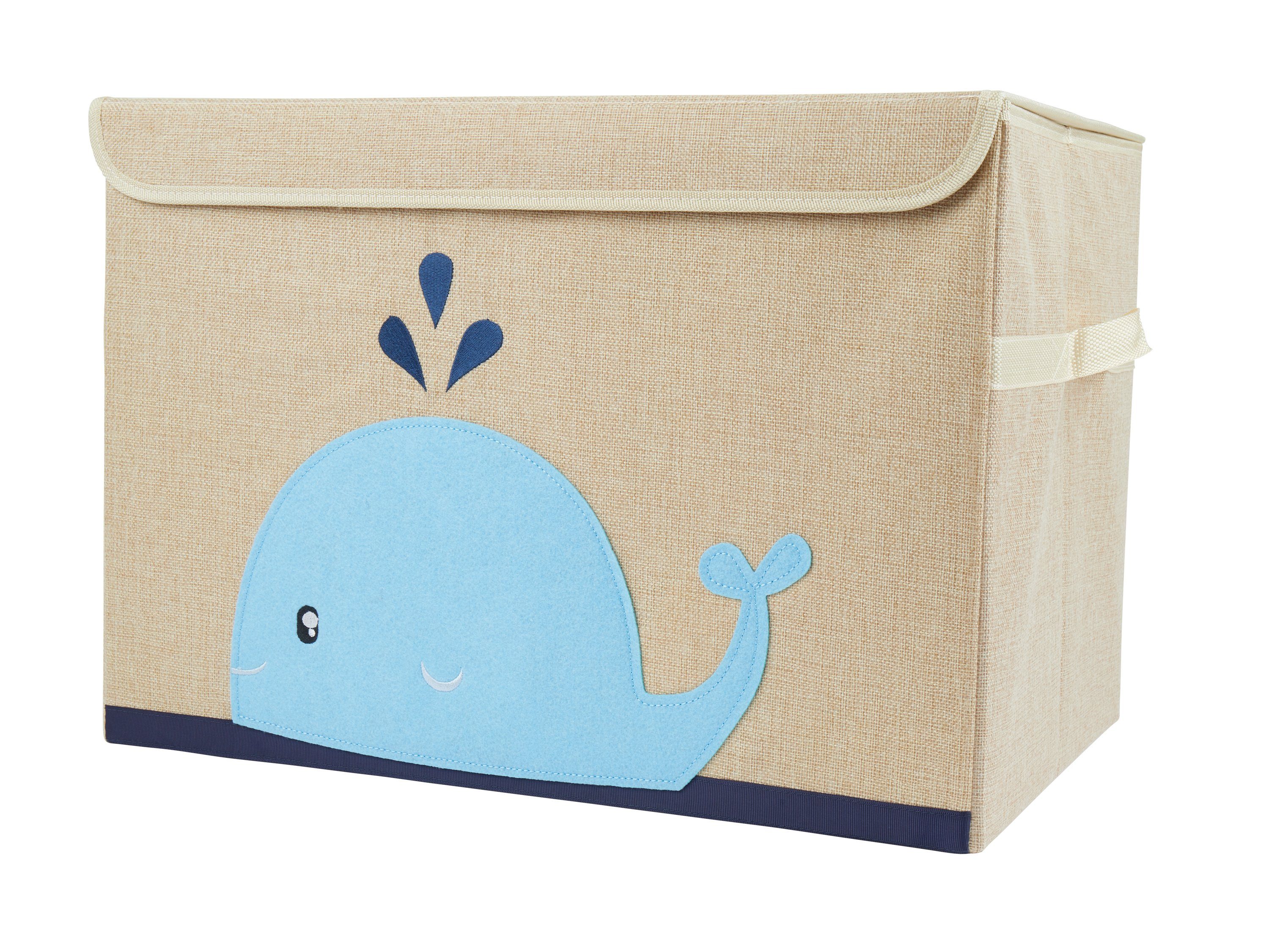 BIECO Spielzeugtruhe »Bieco Aufbewahrungsbox mit Deckel Wal Motiv 65L