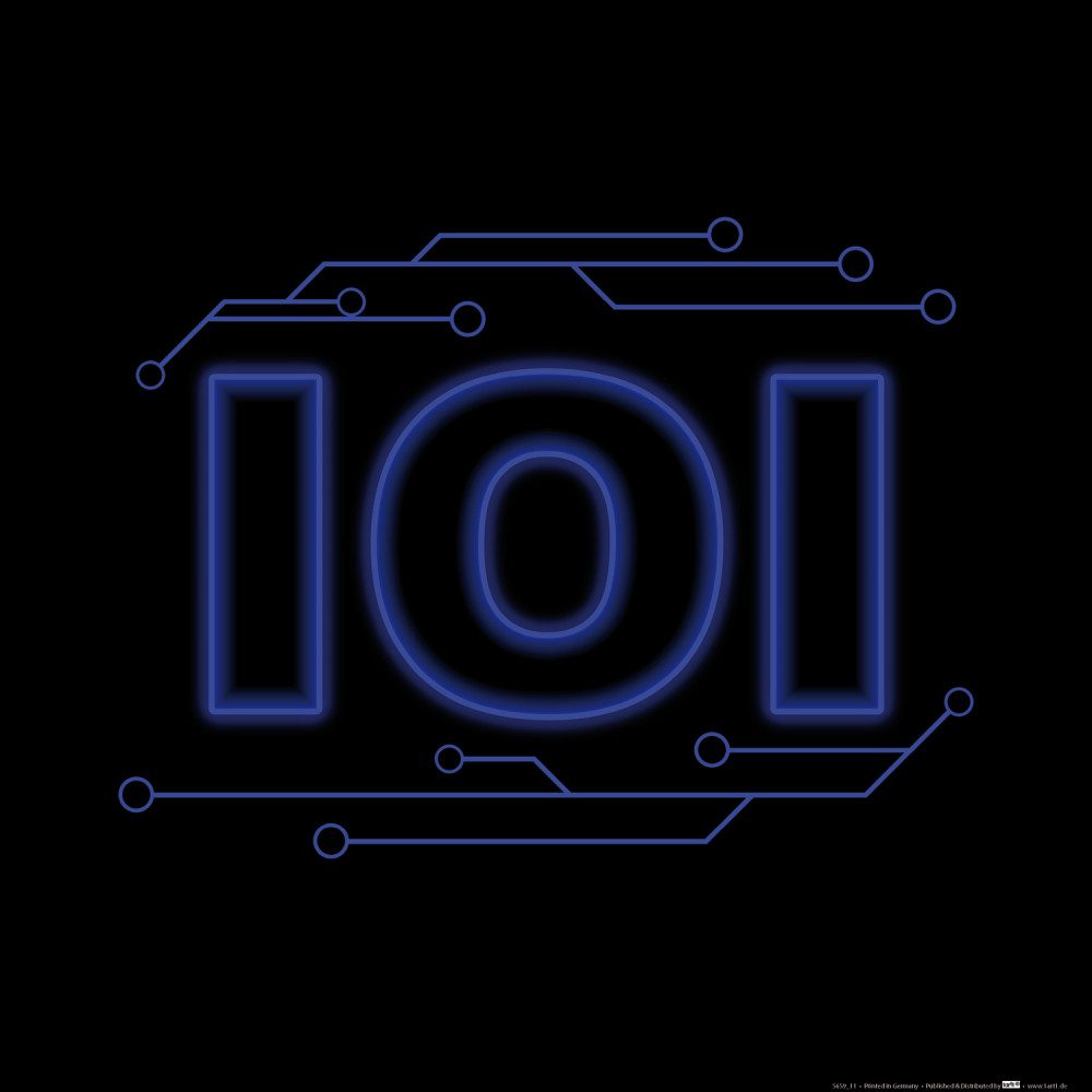 Poster Gaming Kunstdruck Bild - 101 Logo (40 x 40 cm)