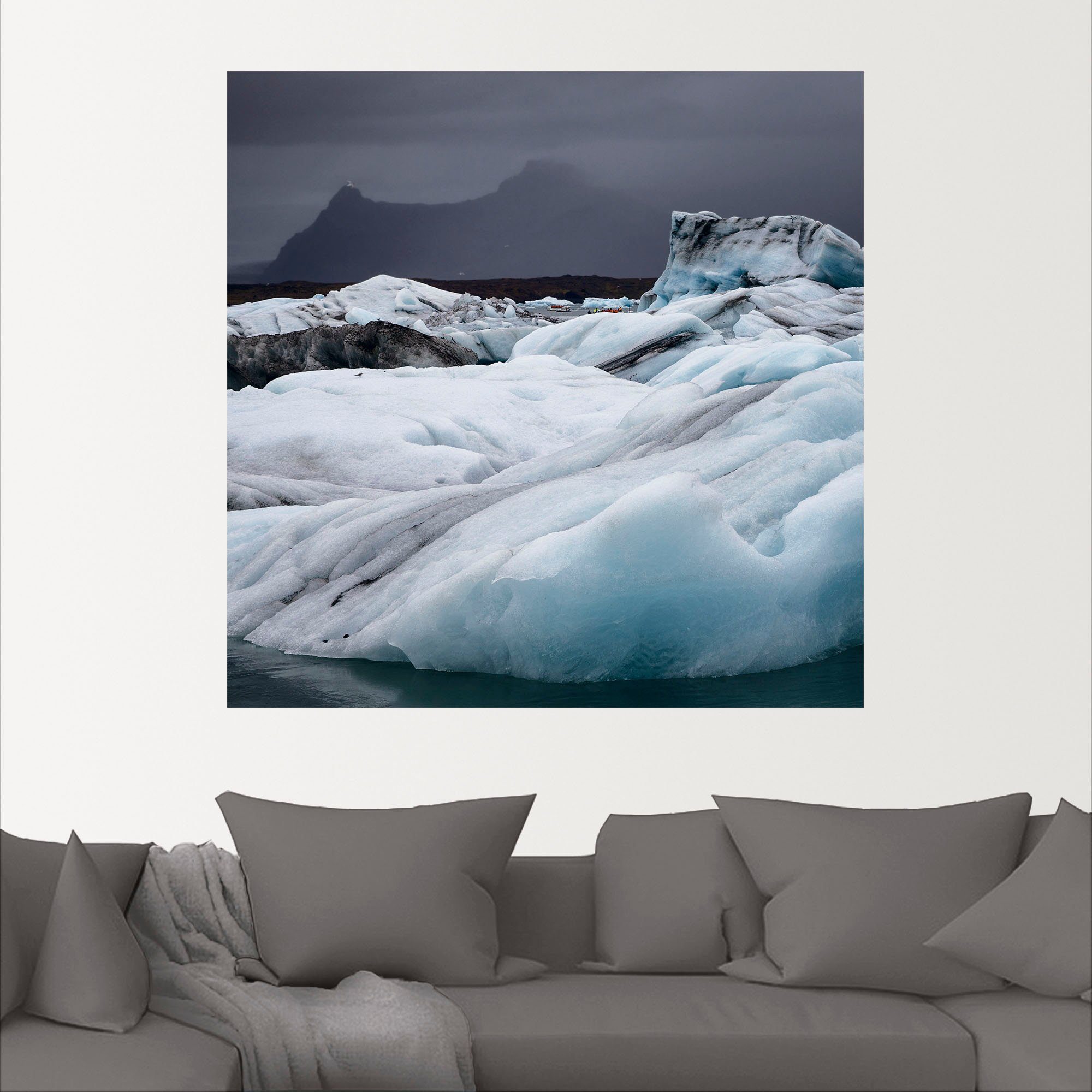 Artland Wandbild Gletscherlagune Jökulsárlón, Island, Bilder Arktis von versch. Poster oder in Wandaufkleber St), der Größen (1 Alubild, als Leinwandbild