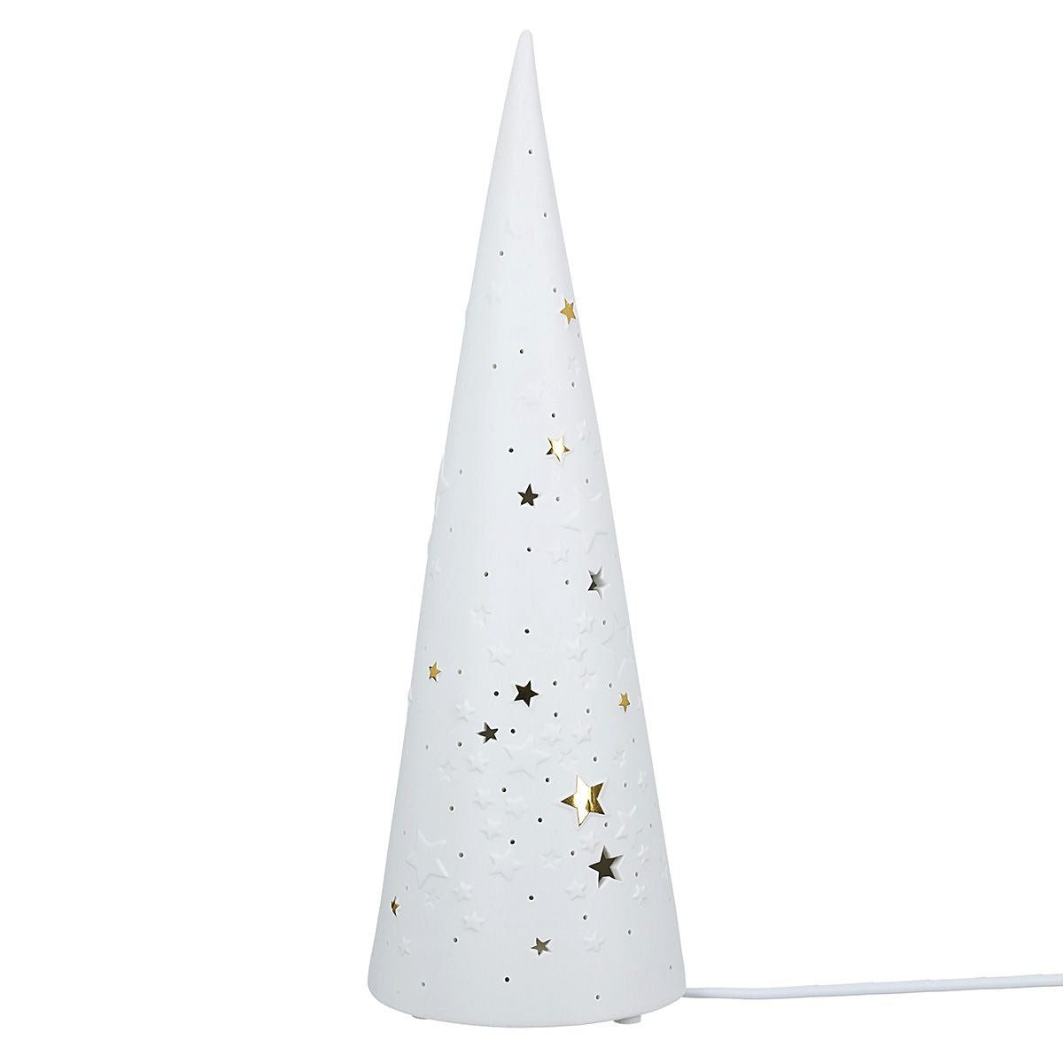 GILDE Schreibtischlampe Tischleuchte „Stars“ von Gilde – Porzellan-Leuchte mit Sternmuster 34