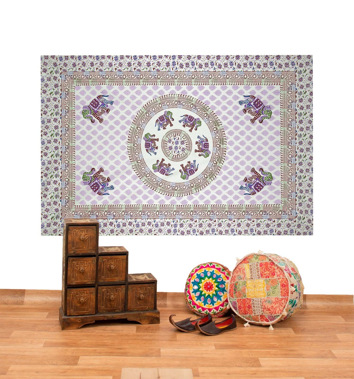 KUNST UND MAGIE Wandteppich Tagesdecke Wandbehang günstig online kaufen