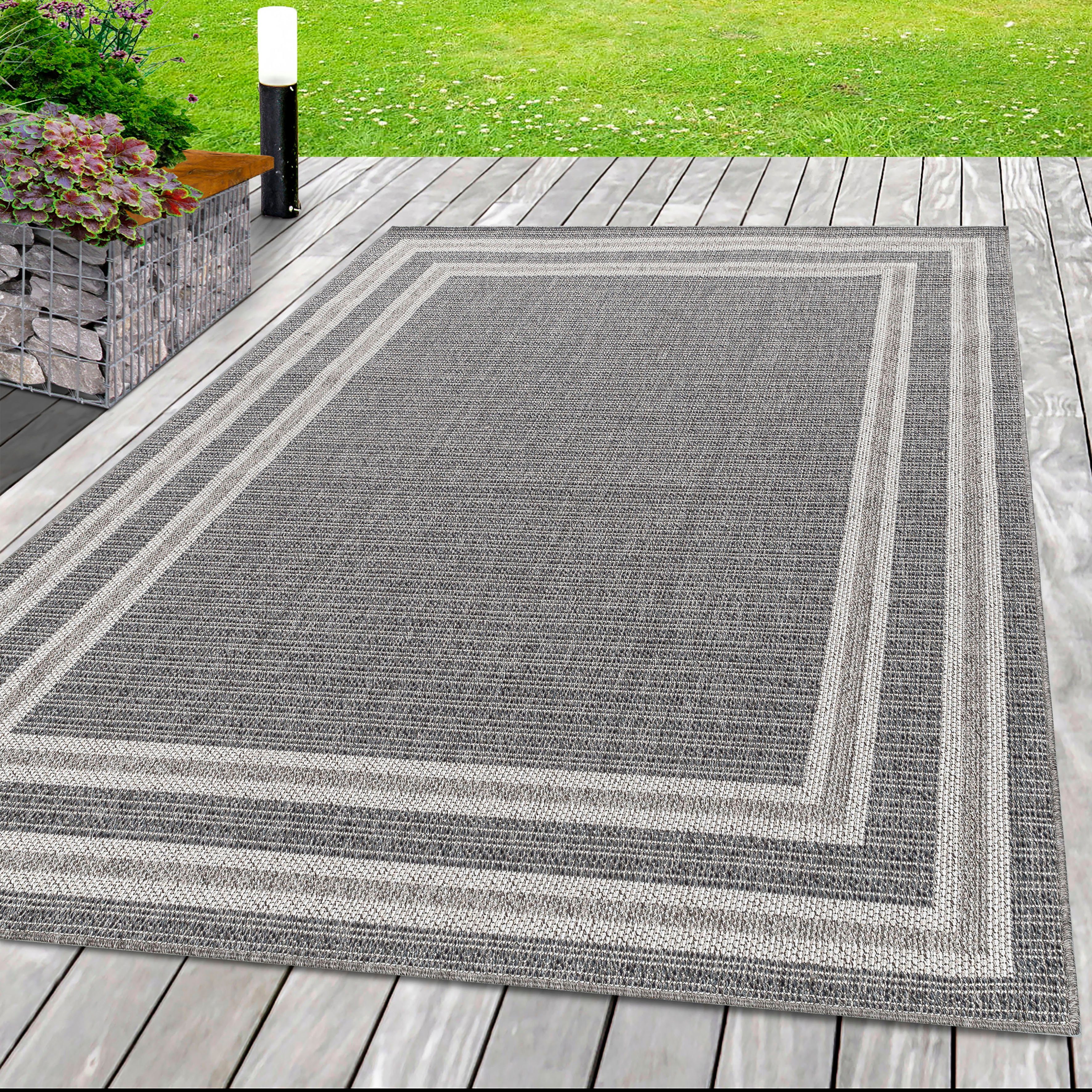 Ayyildiz In- und Outdoor-Teppich Aruba 4901 Grau 200 cm x 290 cm günstig online kaufen