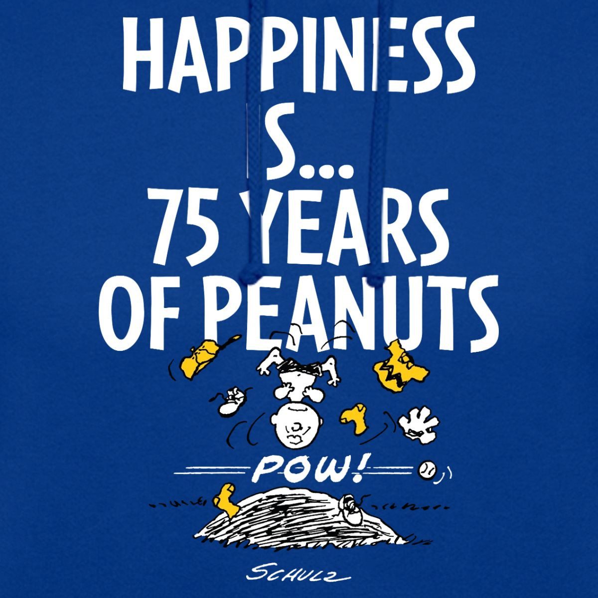 Spreadshirt Hoodie Peanuts Happiness Is… 75 Jahre Peanuts Jubiläum Unisex Hoodie (1-tlg)