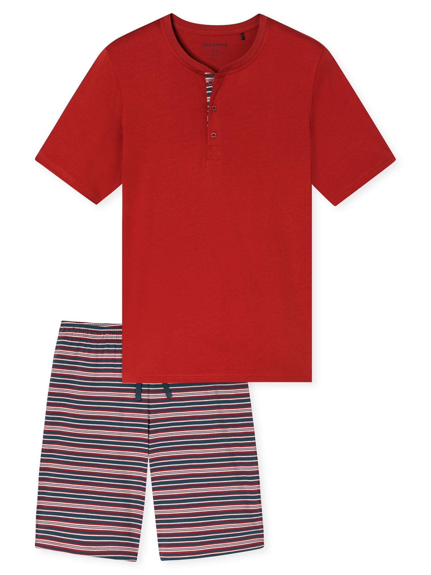 Schiesser Pyjama Casual (2 tlg) Schlafanzug, Pyjama Set, Nachtwäsche