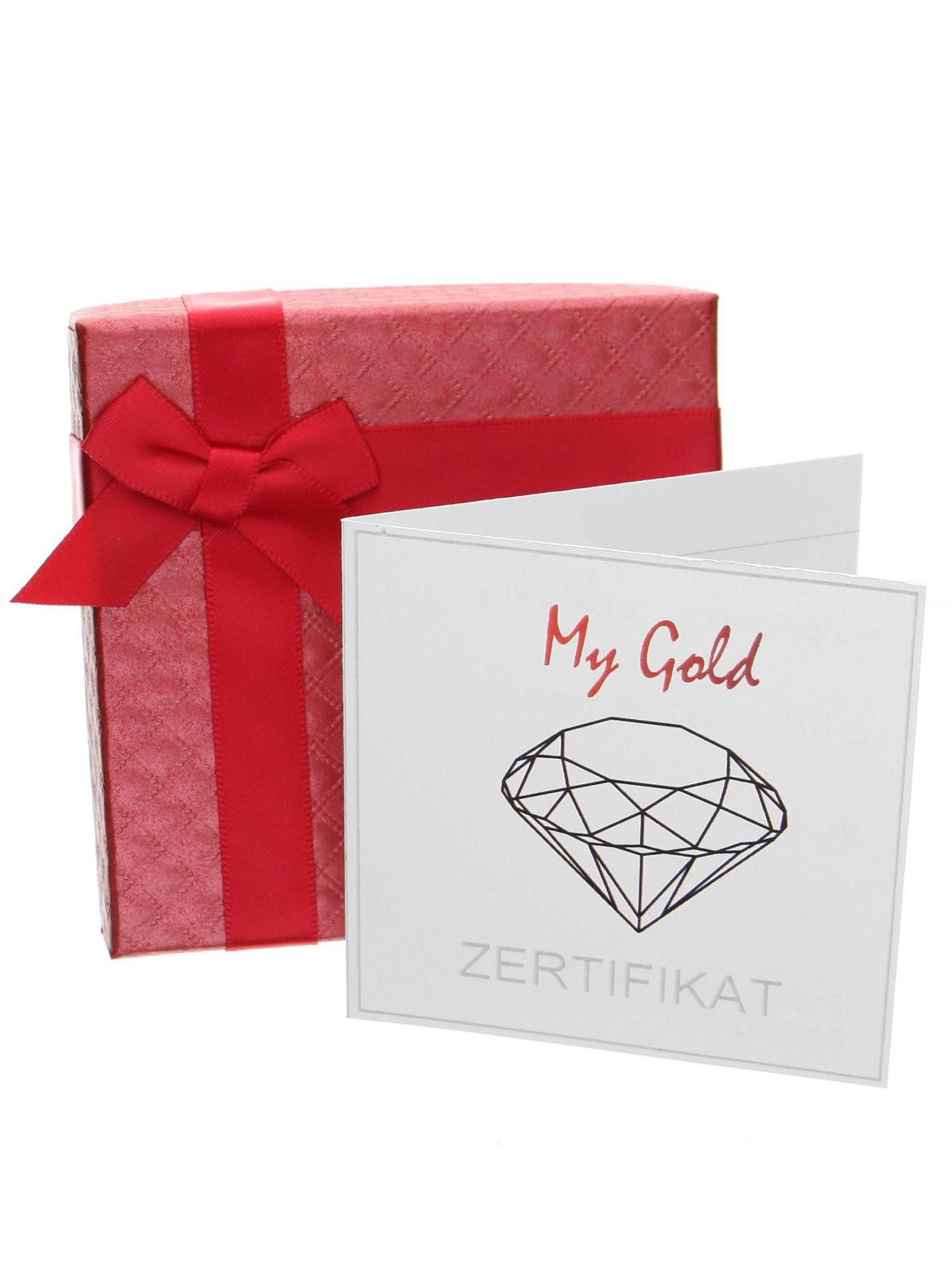 My Gold Paar Creolen Damen & Mädchen Ohrringe Gold 750 (18 Karat) Zirkonia Ø 18mm - Cordula (Set, 2-tlg., inkl. Schmuckbox), Geschenke