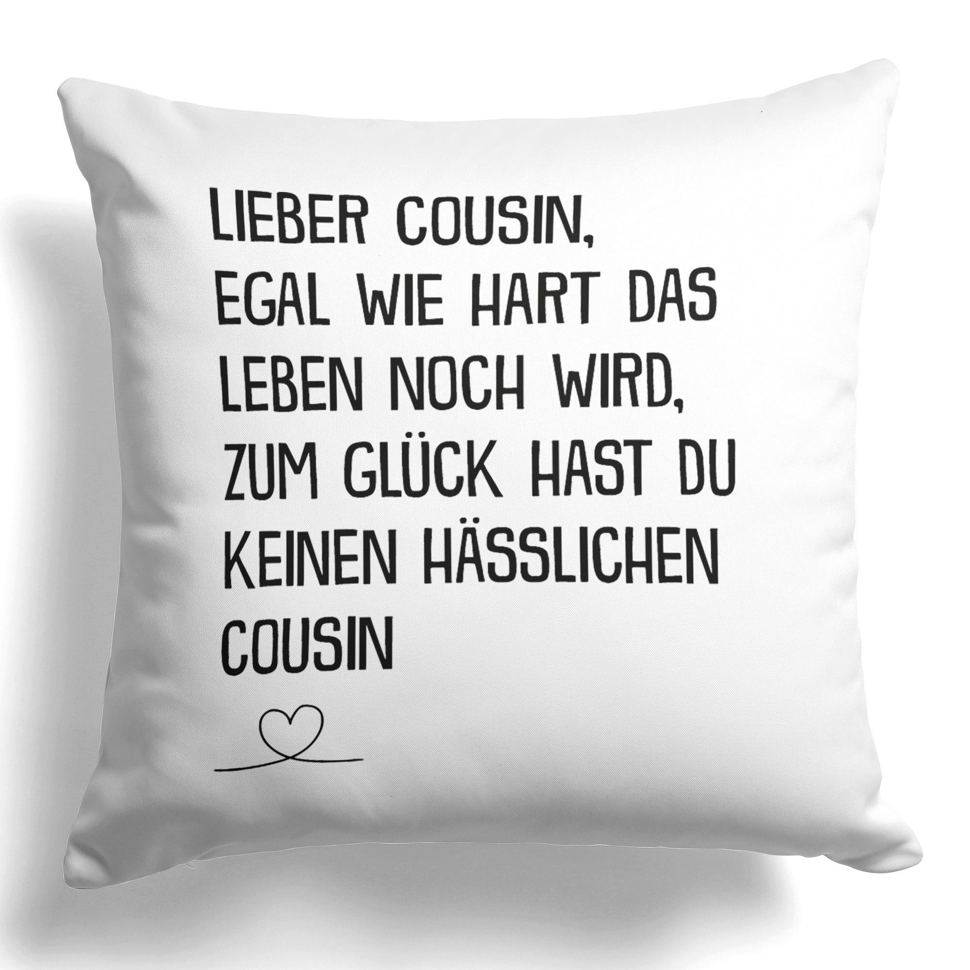 Dekokissen Cousin Geschenk von Cousin Geburtstag Männer Jungs Du Wirst Cousin