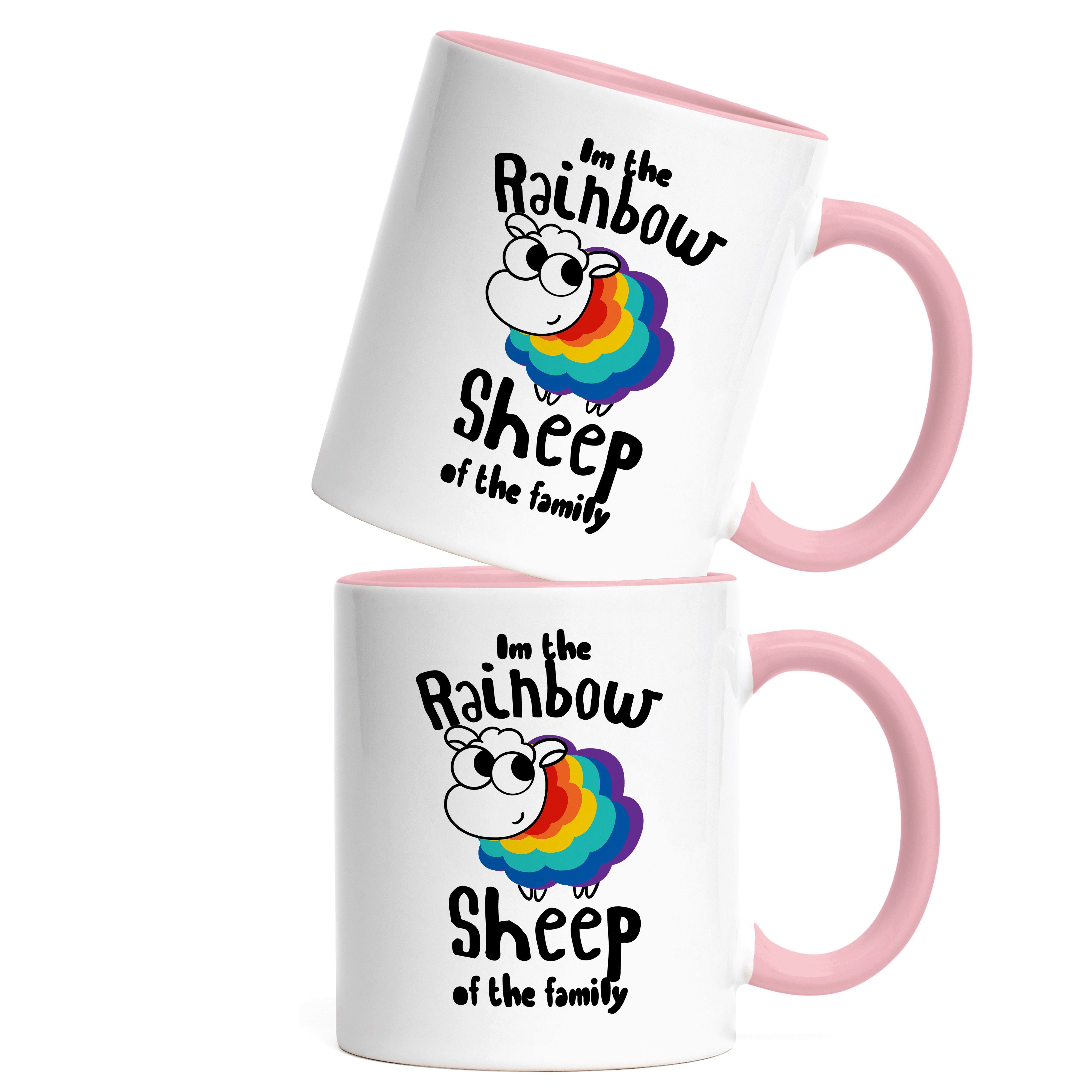 Week CSD Hey!Print Pride LGBT LGBTQ Gay Rosa I'm Sheep Tasse Regenbogen the Rainbow Pride Homosexuell Tasse Queer