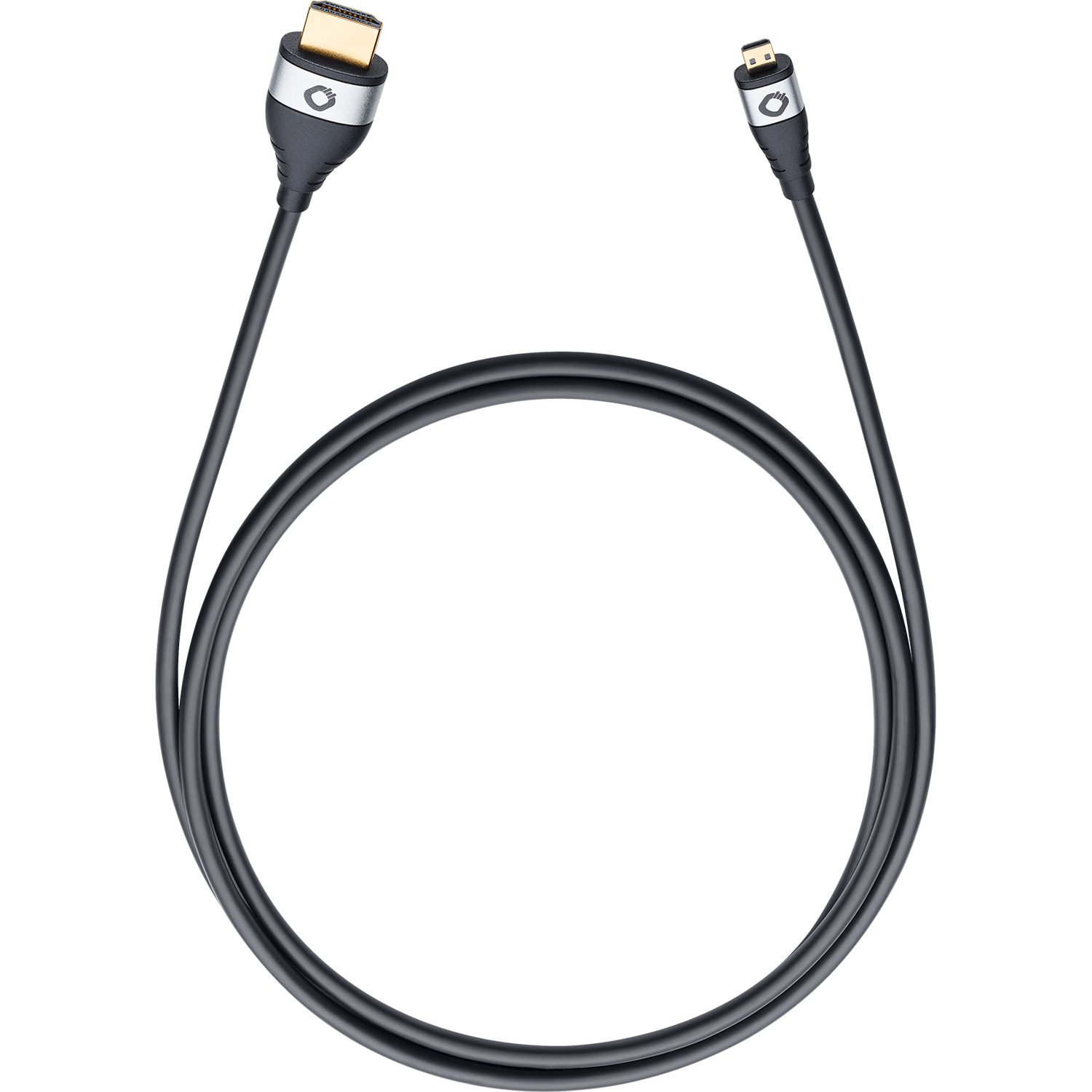 Oehlbach i-Connect HS micro High-Speed-HDMI®-Kabel mit Ethernet HDMI-Kabel, HDMI Mico, HDMI (180 cm)