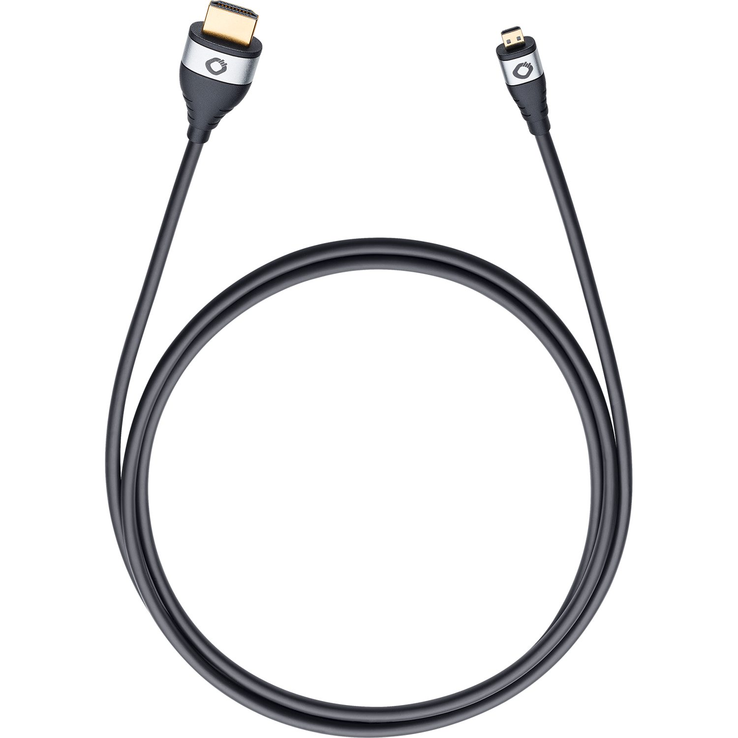 Oehlbach i-Connect HS micro High-Speed-HDMI®-Kabel mit Ethernet Кабель hdmi, HDMI Mico, HDMI (180 cm), Hochwertiges Kupfer, Flexibel