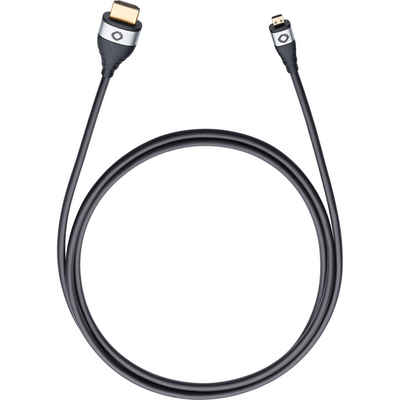 Oehlbach i-Connect HS micro High-Speed-HDMI®-Kabel mit Ethernet HDMI-Kabel, HDMI Mico, HDMI (180 cm)