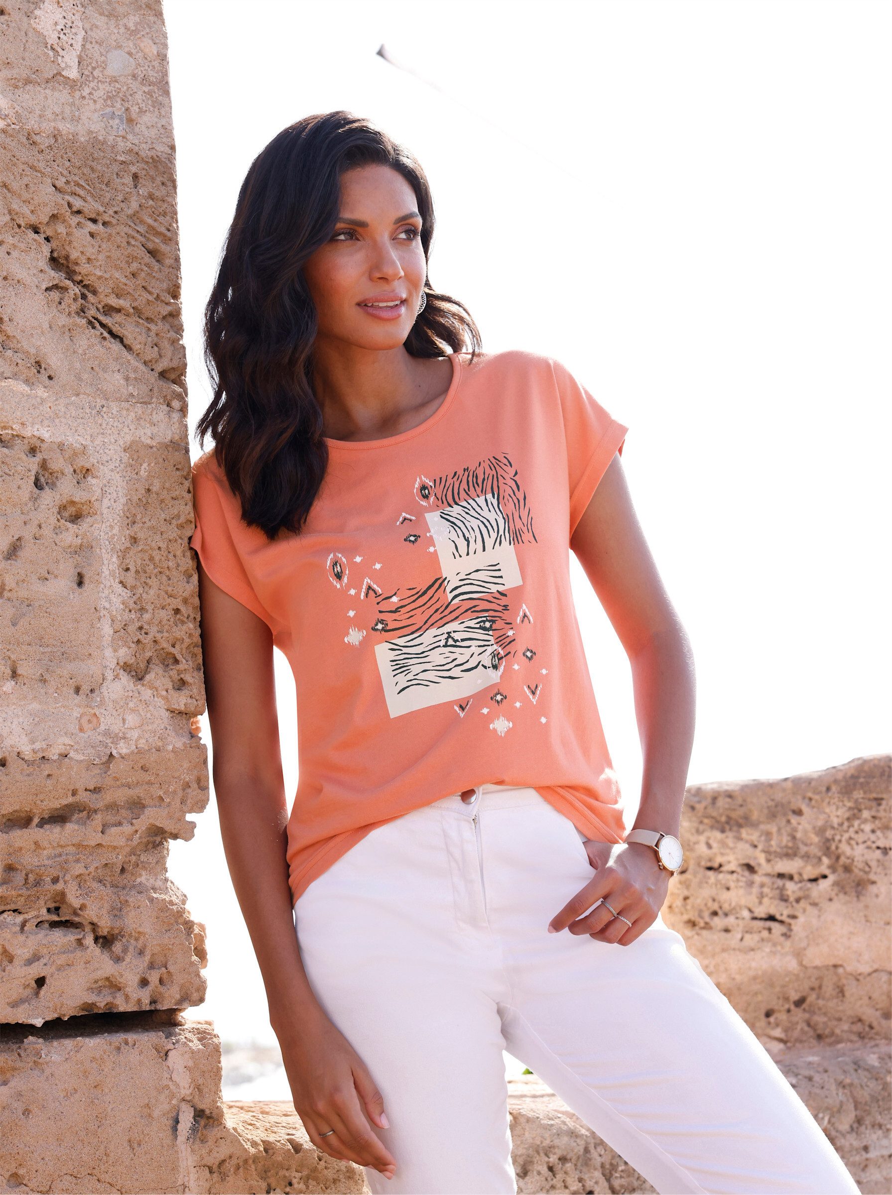 Sieh an! T-Shirt Rundhals-Shirt Kurzarm