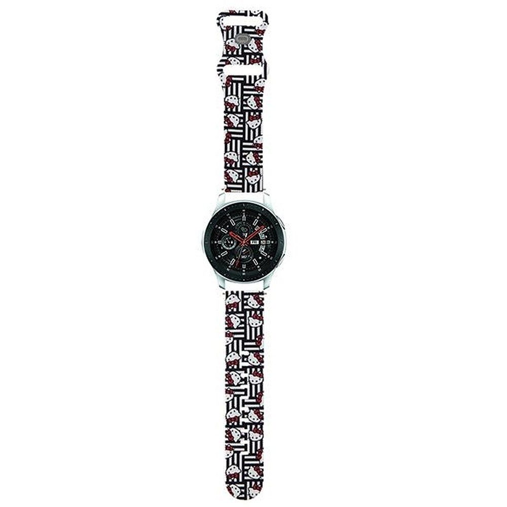 Hello Kitty Smartwatch-Armband Uhrenarmband Wechselarmband Ersatzarmband, Silikon, Druckknopf-Verschluss, hautfreundlich, 20 mm