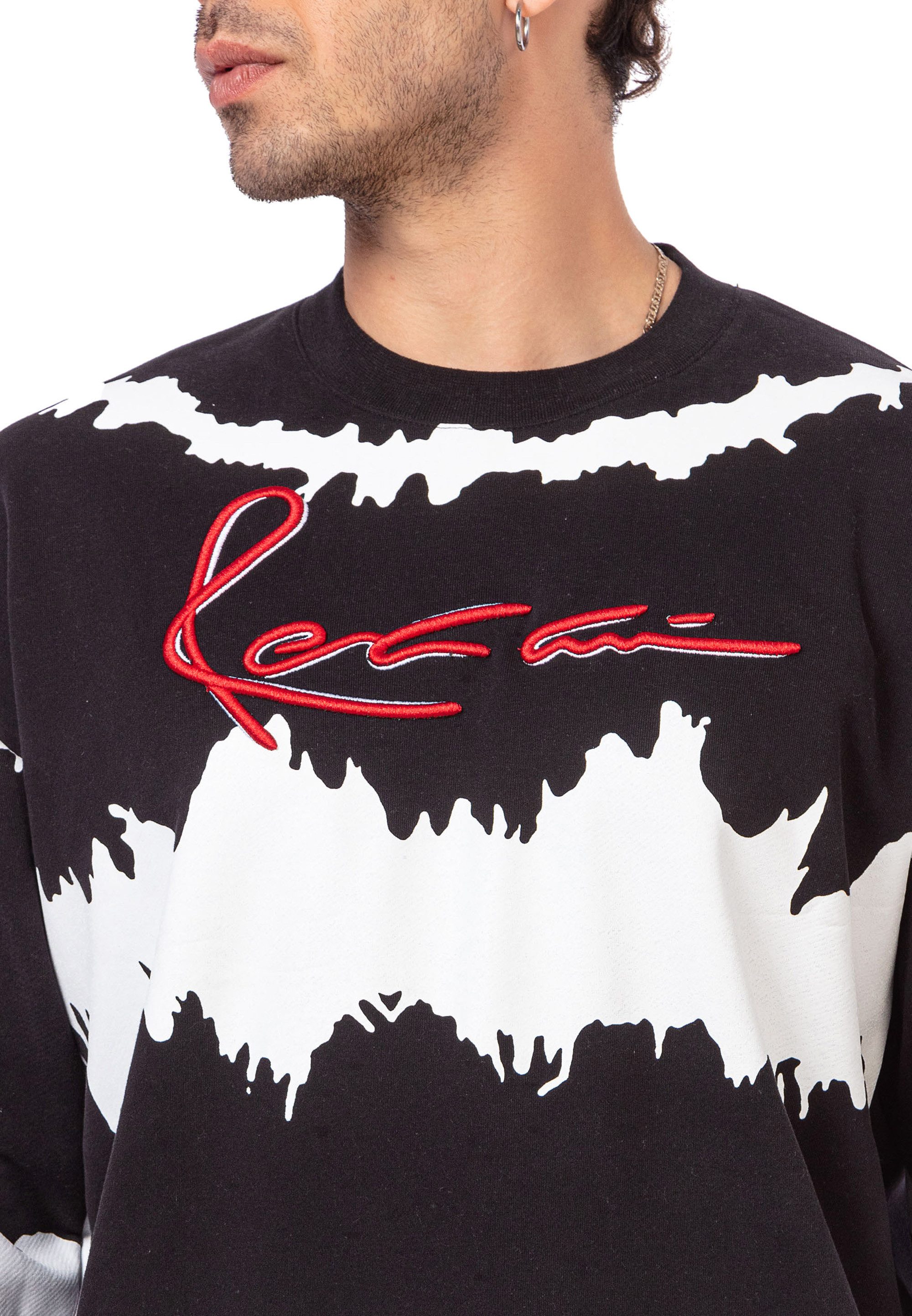RedBridge Sweatshirt mit auffälligem Muster Streetwear Pullover