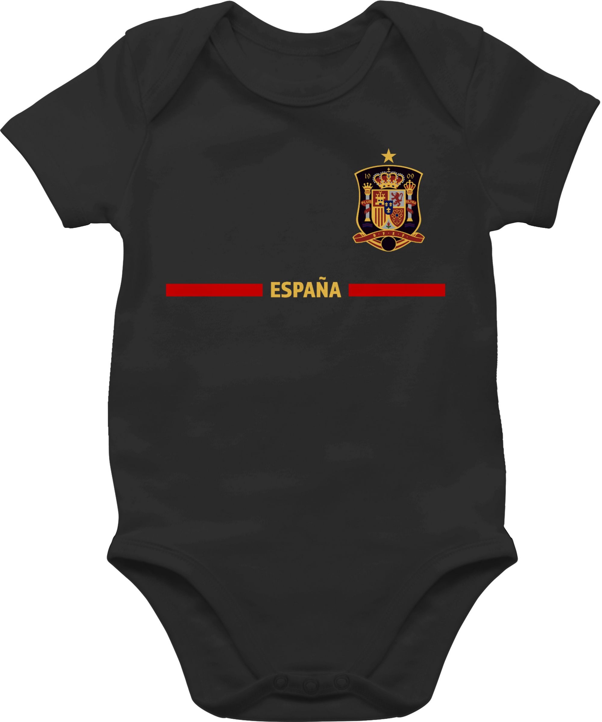 Shirtracer Shirtbody Spanisches Trikot Wappen, España mit Stolz, Spanien Fan-Motiv 2026 Fussball WM Fanartikel Baby