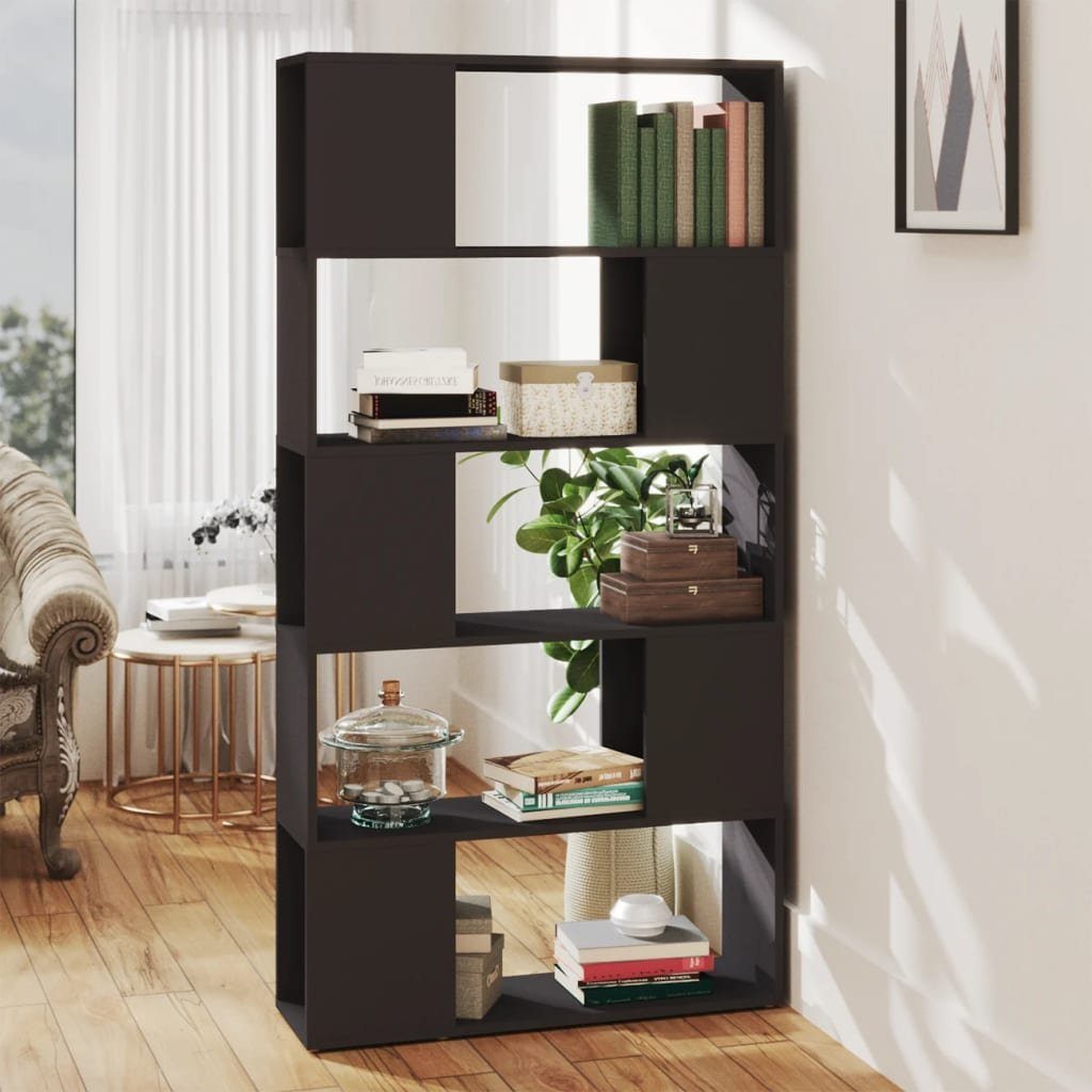 vidaXL Bücherregal Bücherregal Raumteiler Grau 80x24x155 cm Holzwerkstoff, 1-tlg.