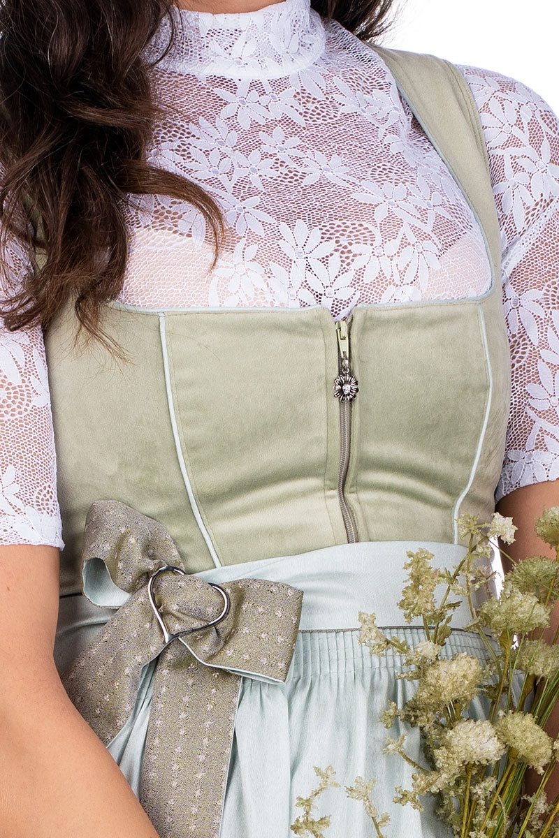 Spieth & Wensky Dirndl Samt Dirndl 2tlg. - DOREEN - mintgrün
