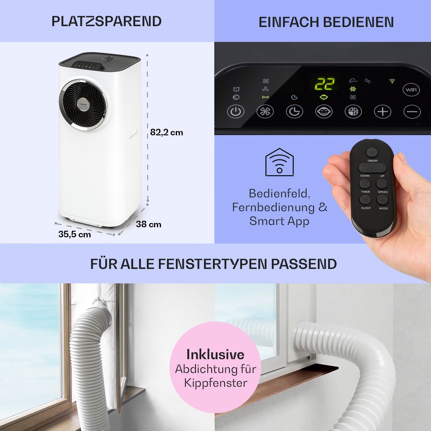 Smart, Klimagerät Kraftwerk Conditioner Klarstein Luftkühler Klimagerät Kühlgerät Air mobil