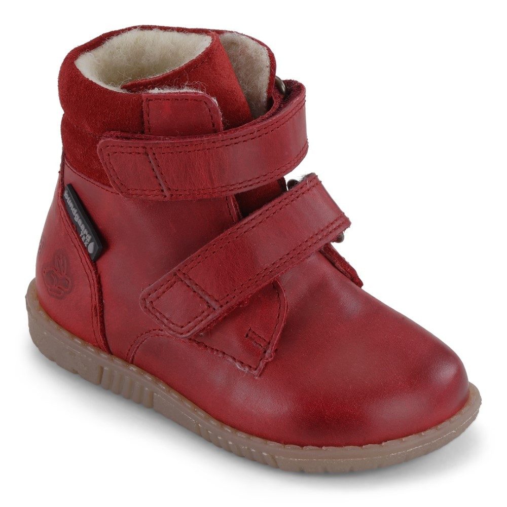 bundgaard Rabbit Klett Leder Stiefel Boot gefüttert rot-EUR 22 Stiefel