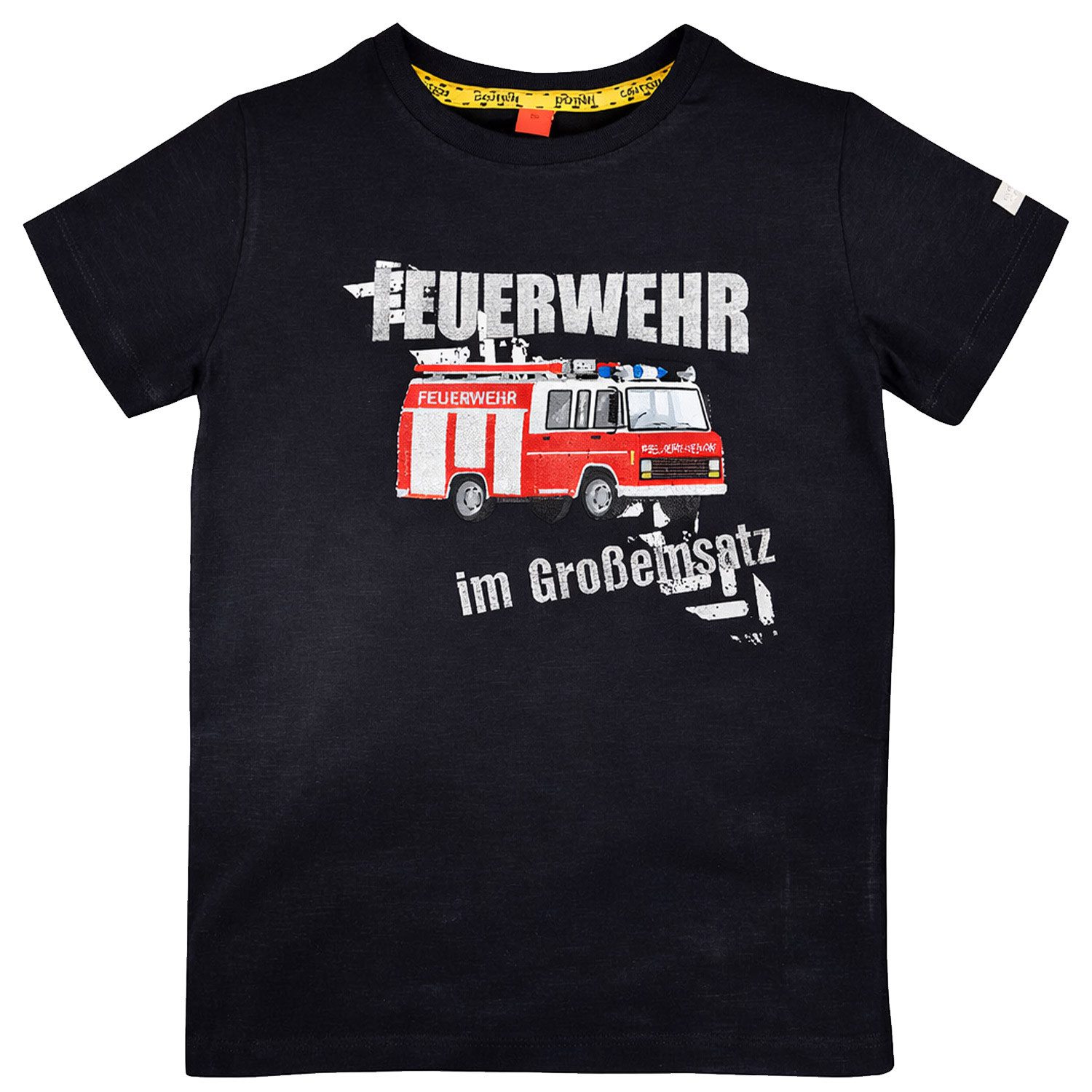 BONDI T-Shirt Jungen Shirt 'Feuerwehr' 33178, Schwarz