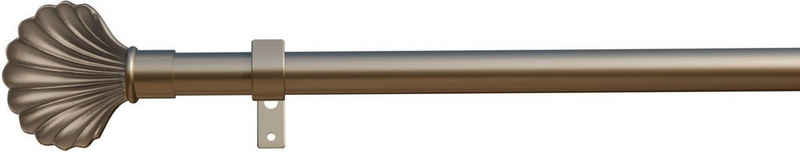 Gardinenstange Volterra, indeko, Ø 16 mm, 1-läufig, Wunschmaßlänge, mit Bohren, verschraubt, Eisen