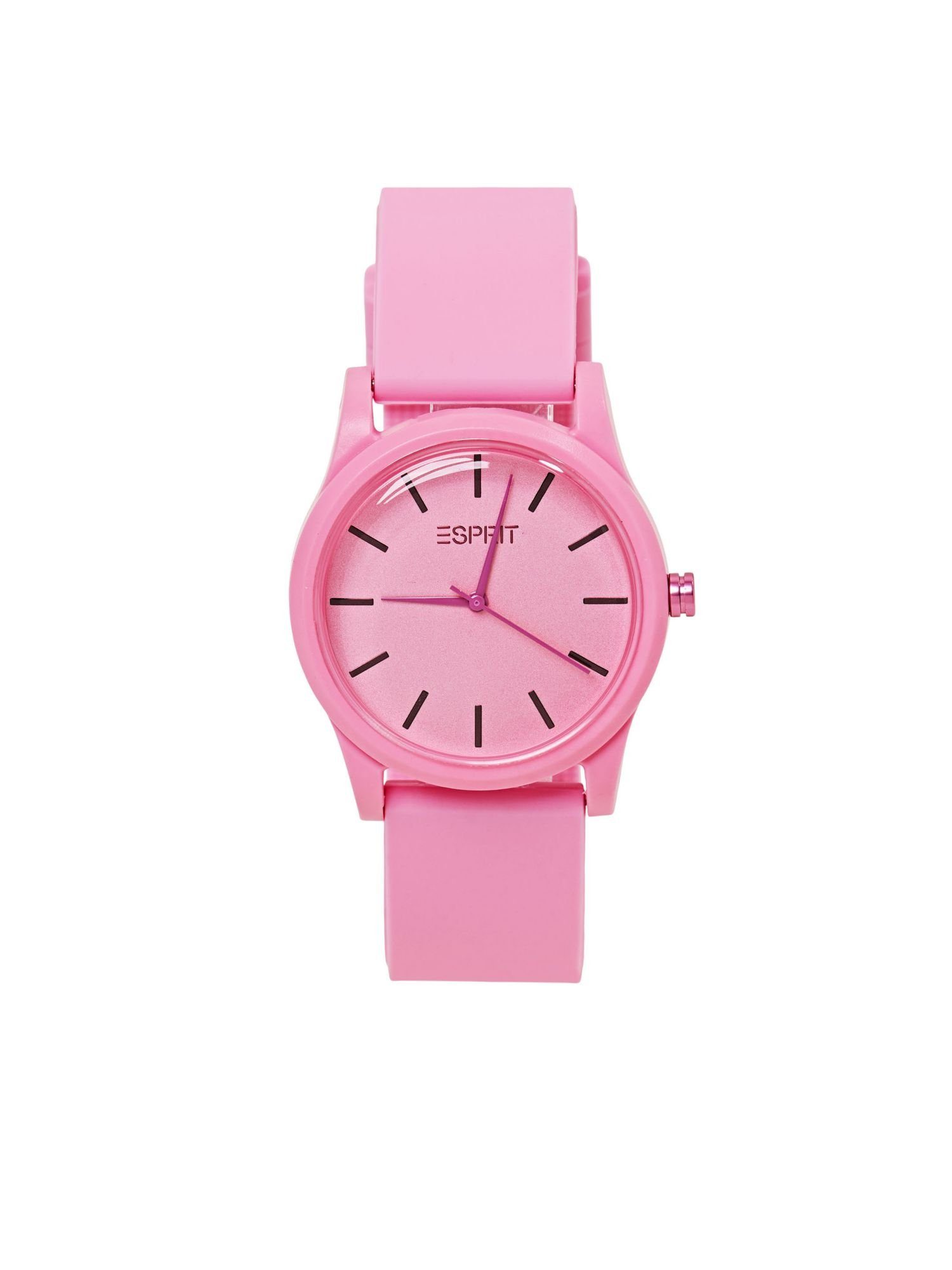 Esprit Chronograph Farbige Uhr mit Gummiarmband pink