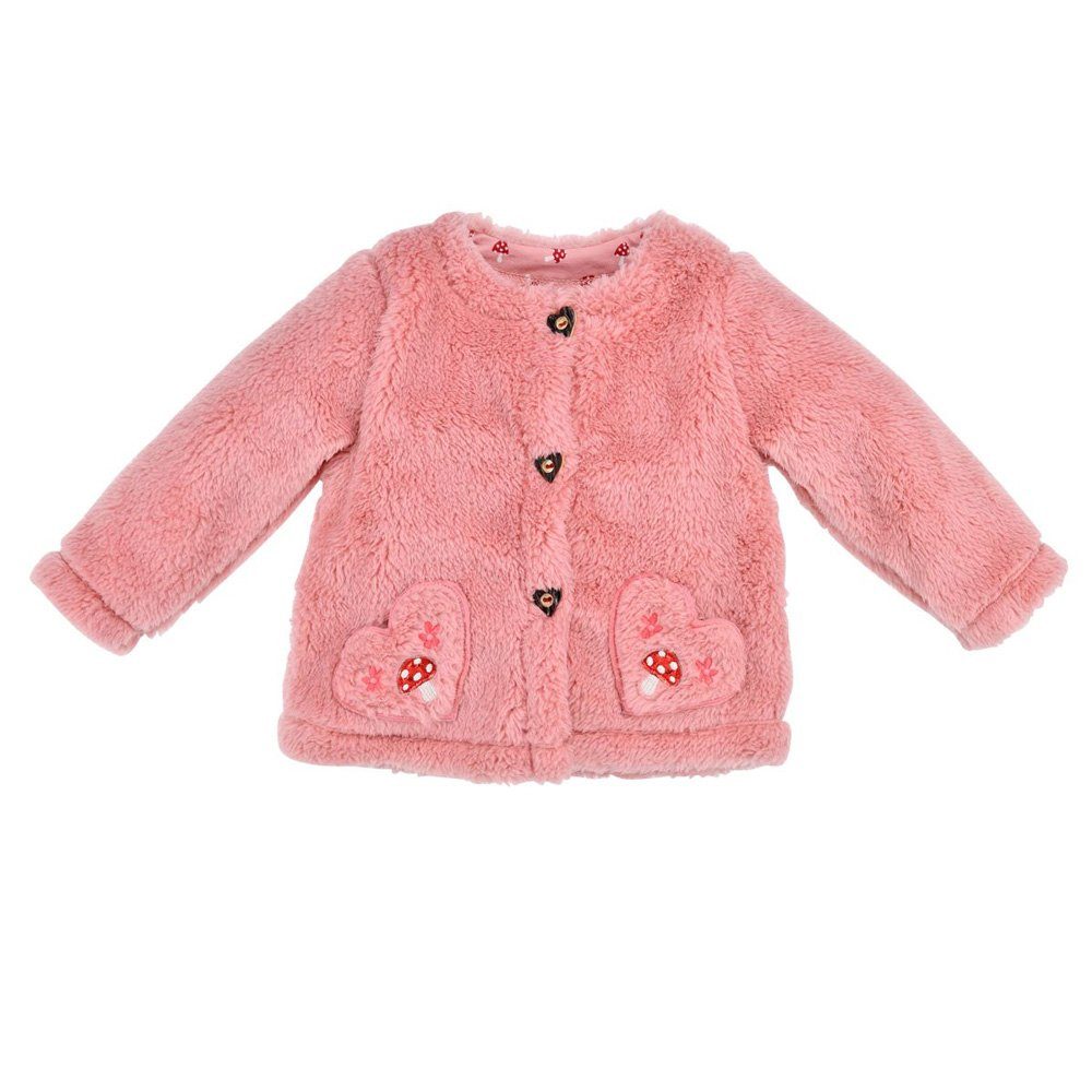 BONDI Strickjacke BONDI Baby Mädchen Fleecejacke 'Pilze' 86680, Sof