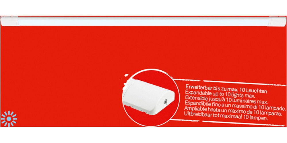 Briloner Leuchten LED Arbeitsleuchte WARA, LED fest integriert, 121,5x7x2,5 cm, Küche, Schrank, Werkstatt