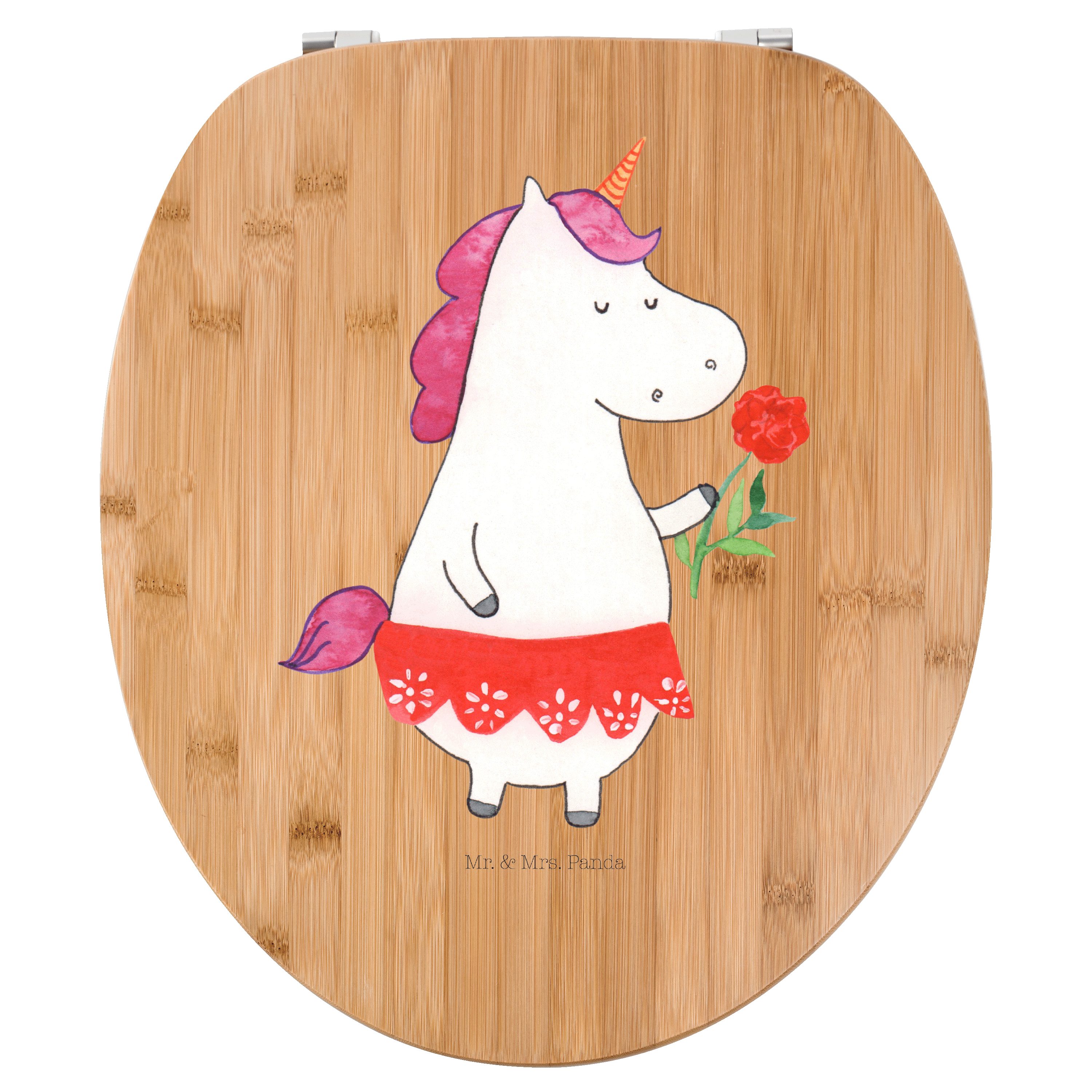 WC-Sitz Einhorn Dame - Transparent - Geschenk, Toilette, feine Dame, Klodecke